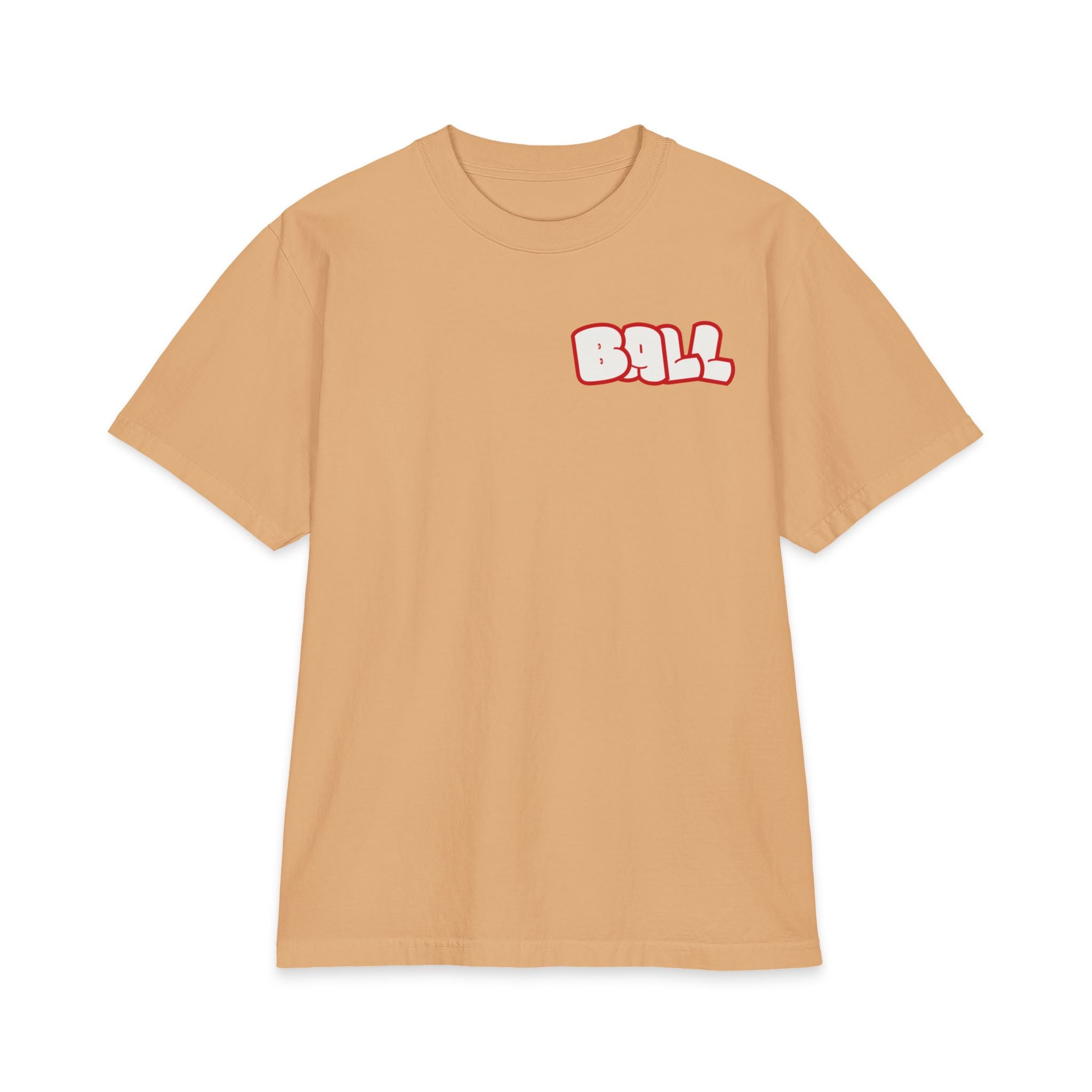 Ball Graphic T‑Shirt — Retro Bubble Logo Chest Print