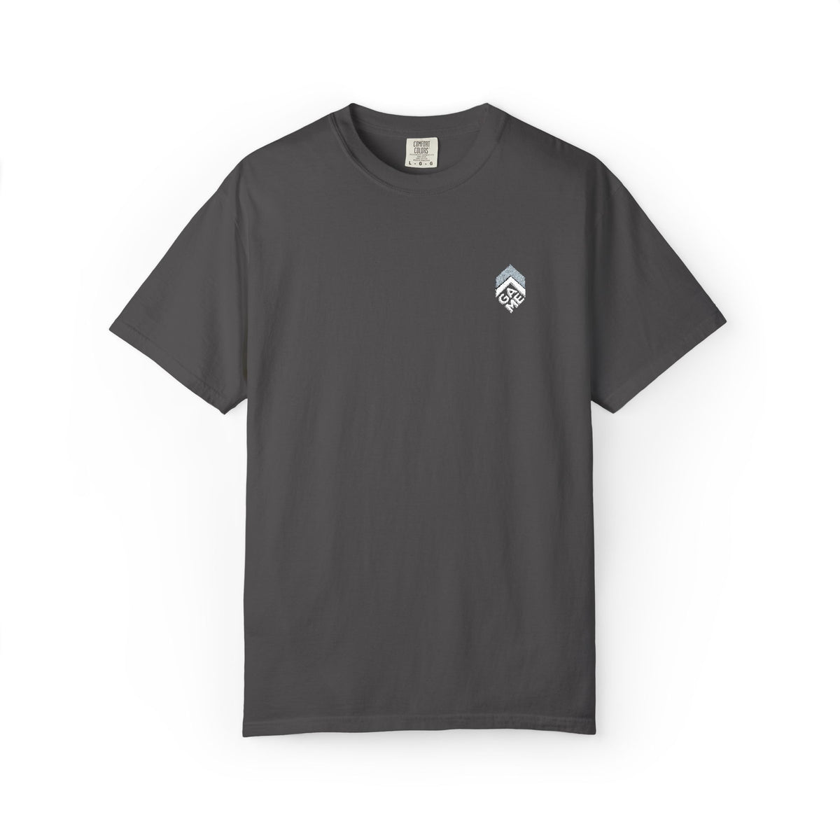 Golden Sunrise Tee — Small Floral Heart Chest Graphic