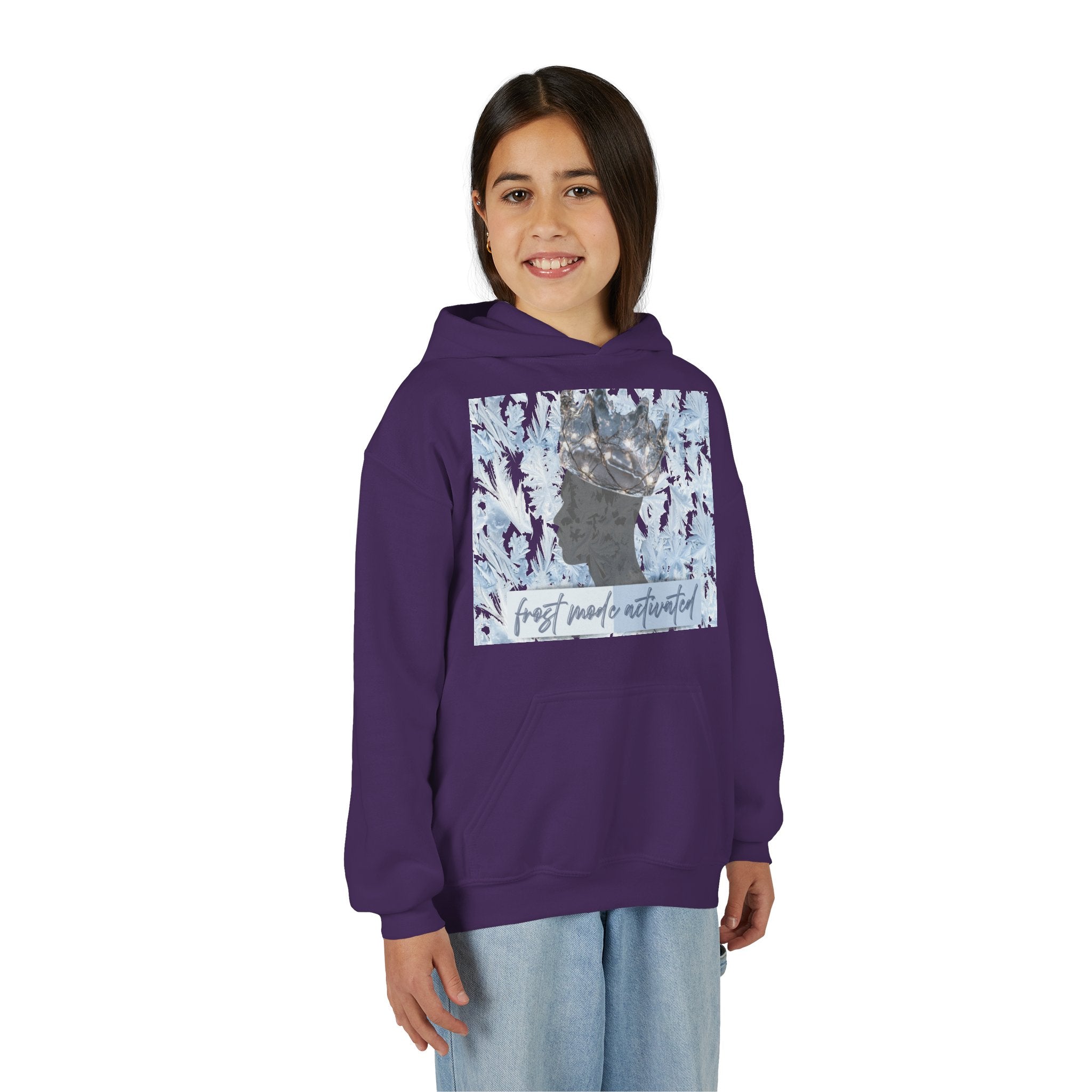 Youth Hoodie — "Frost Mode Activated" Graphic Sweatshirt