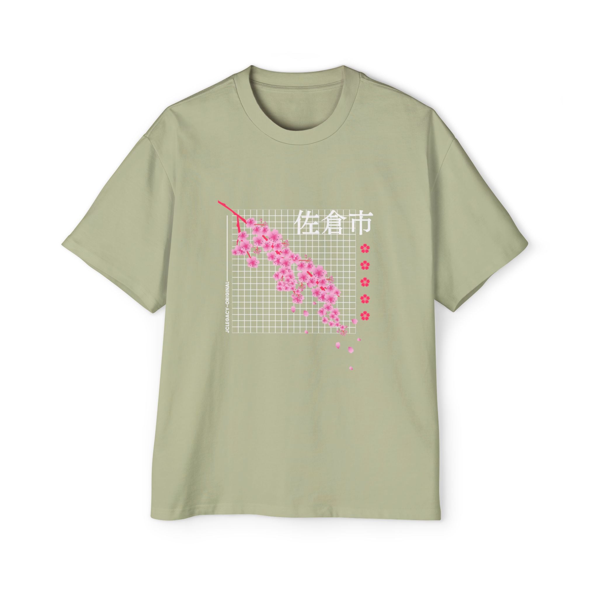 Cherry Blossom City oversized heavy T-shirt
