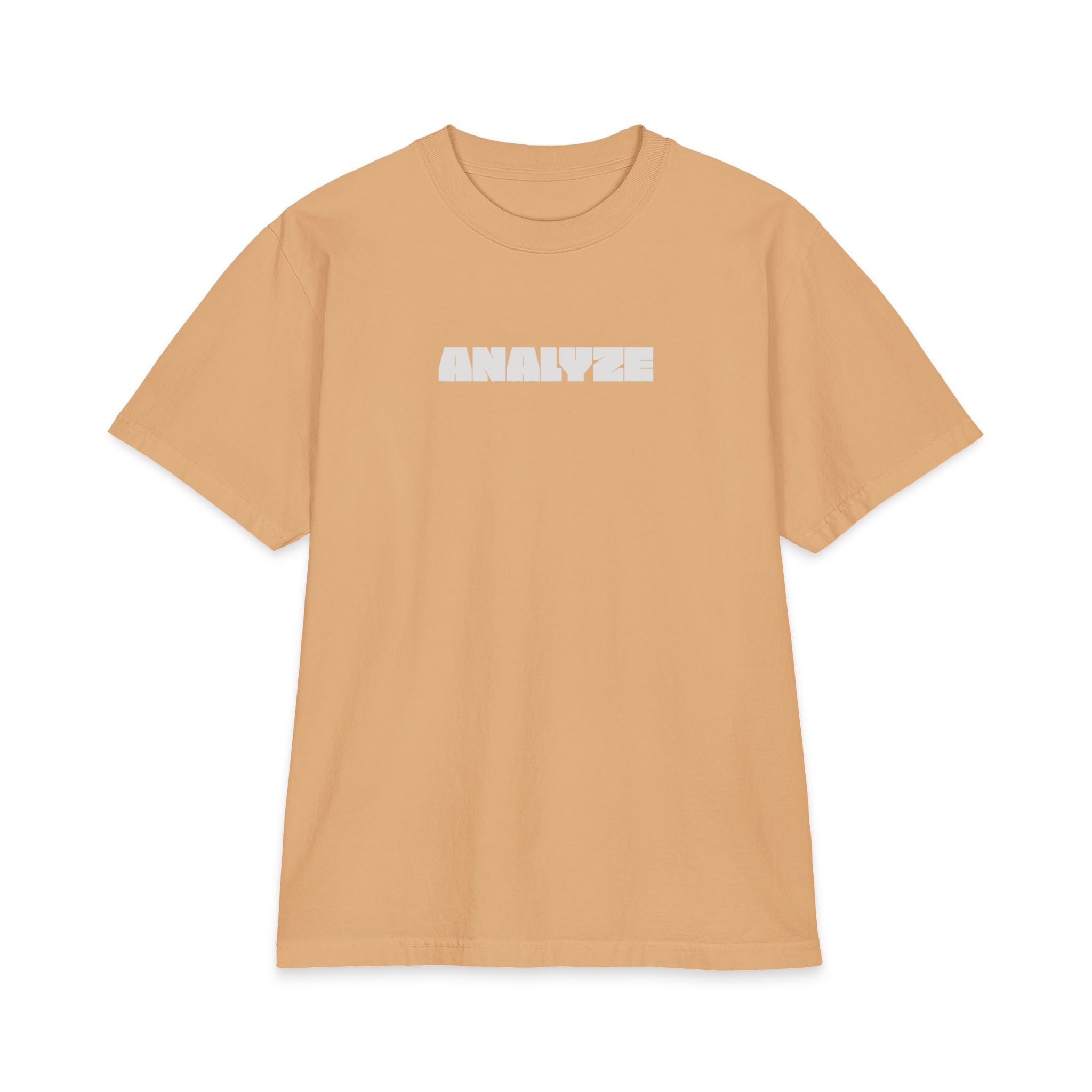 Analyze Graphic T‑Shirt — Minimalist White Short Sleeve