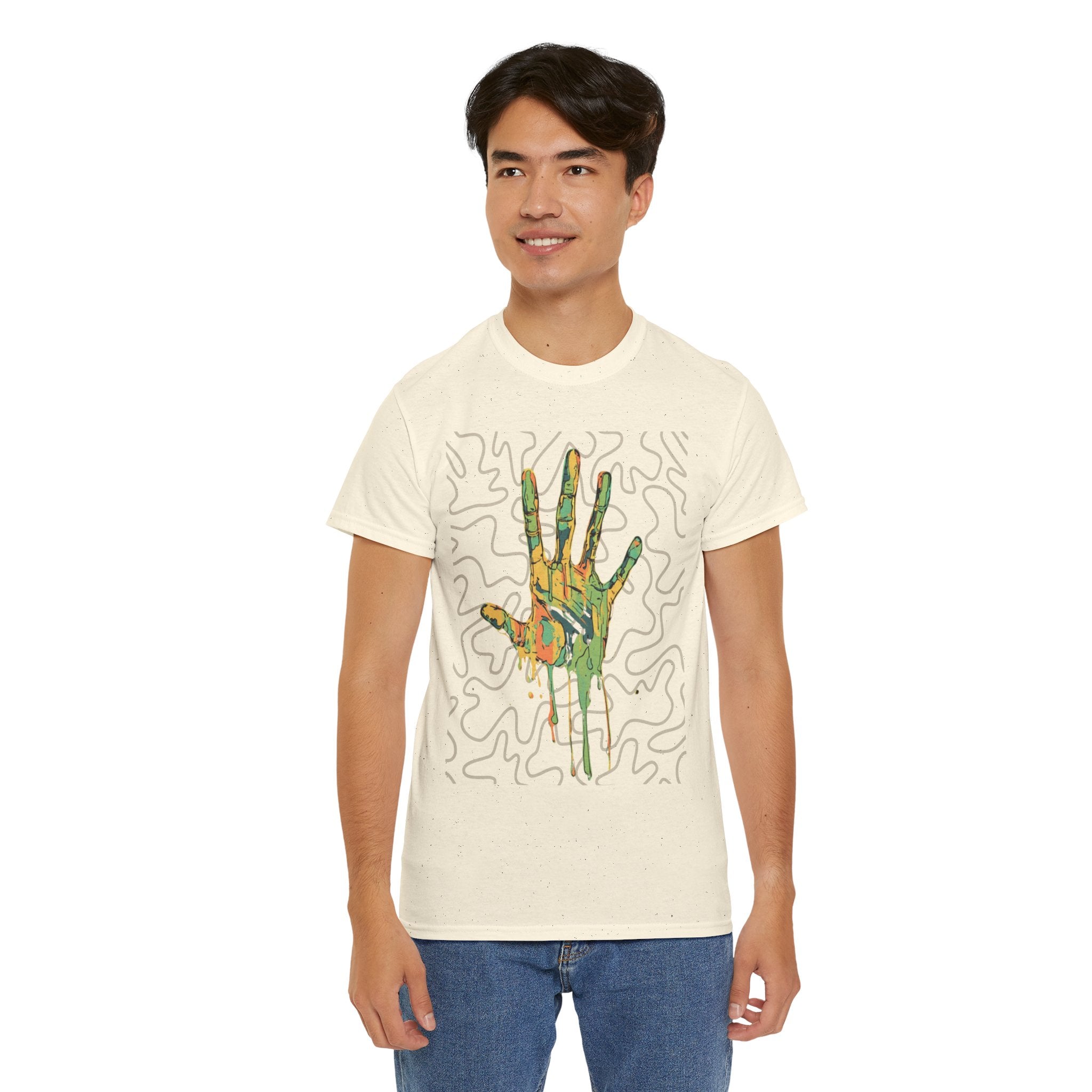 Vibrant Hand Art Tee 1