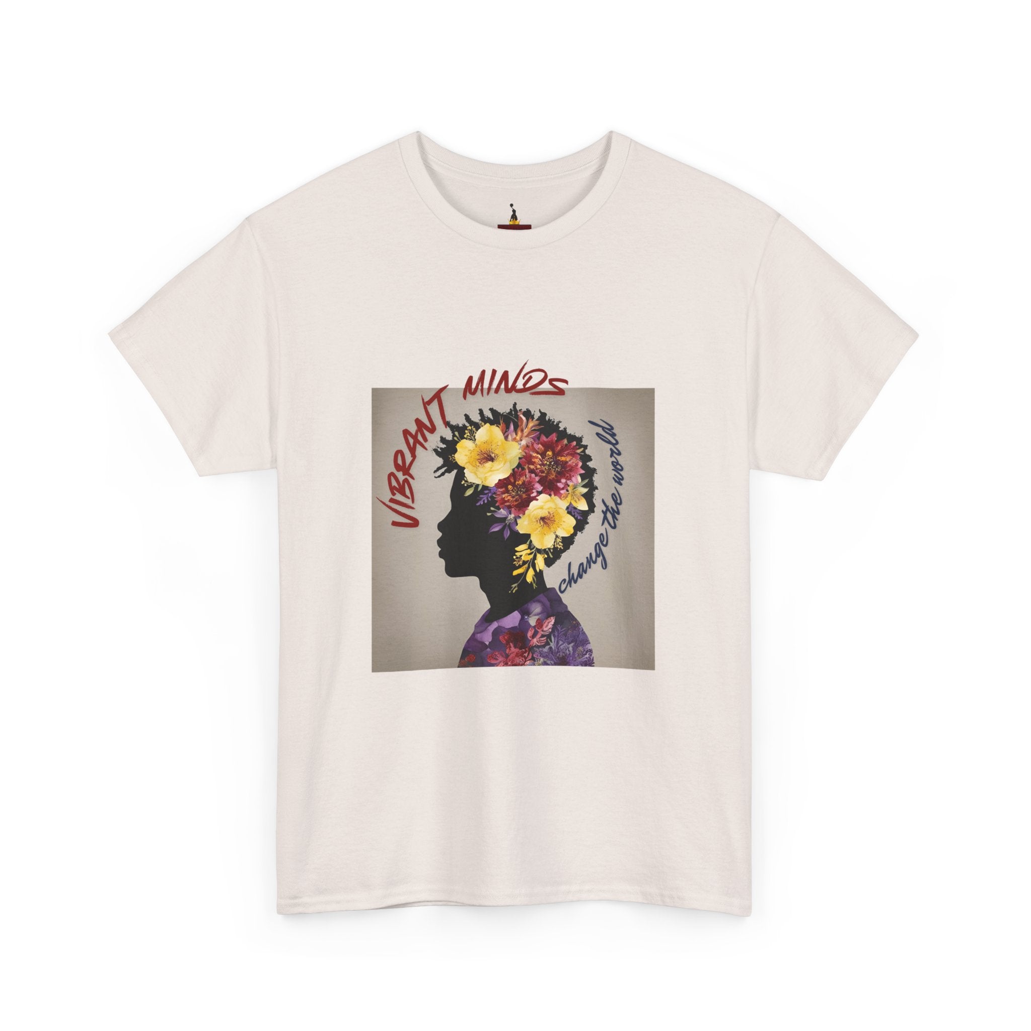 Vibrant Minds Unisex Heavy Cotton Tee – Embrace Creativity with Floral Design