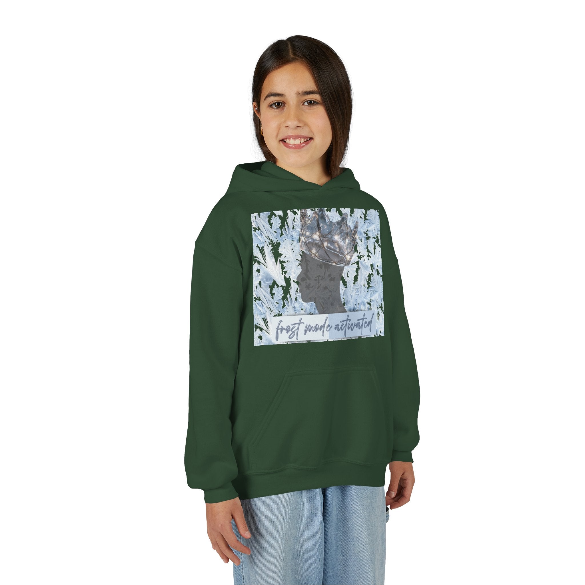 Youth Hoodie — "Frost Mode Activated" Graphic Sweatshirt