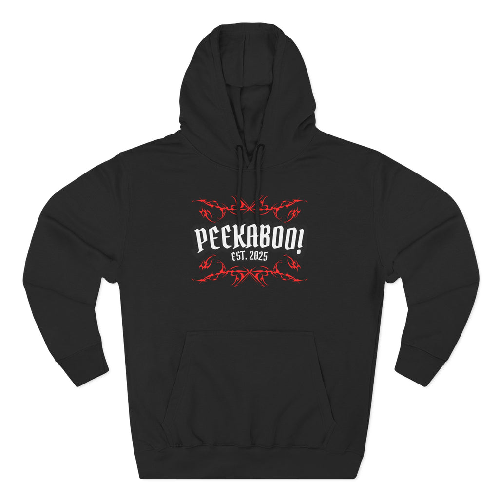 Peekaboo! Three-Panel Fleece Hoodie - Cozy, Fun, Unisex Gift for Any Occasion, Perfect for Casual Outfits, Festival Wear, and Layering
