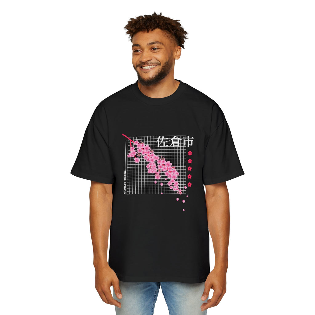Cherry Blossom City oversized heavy T-shirt