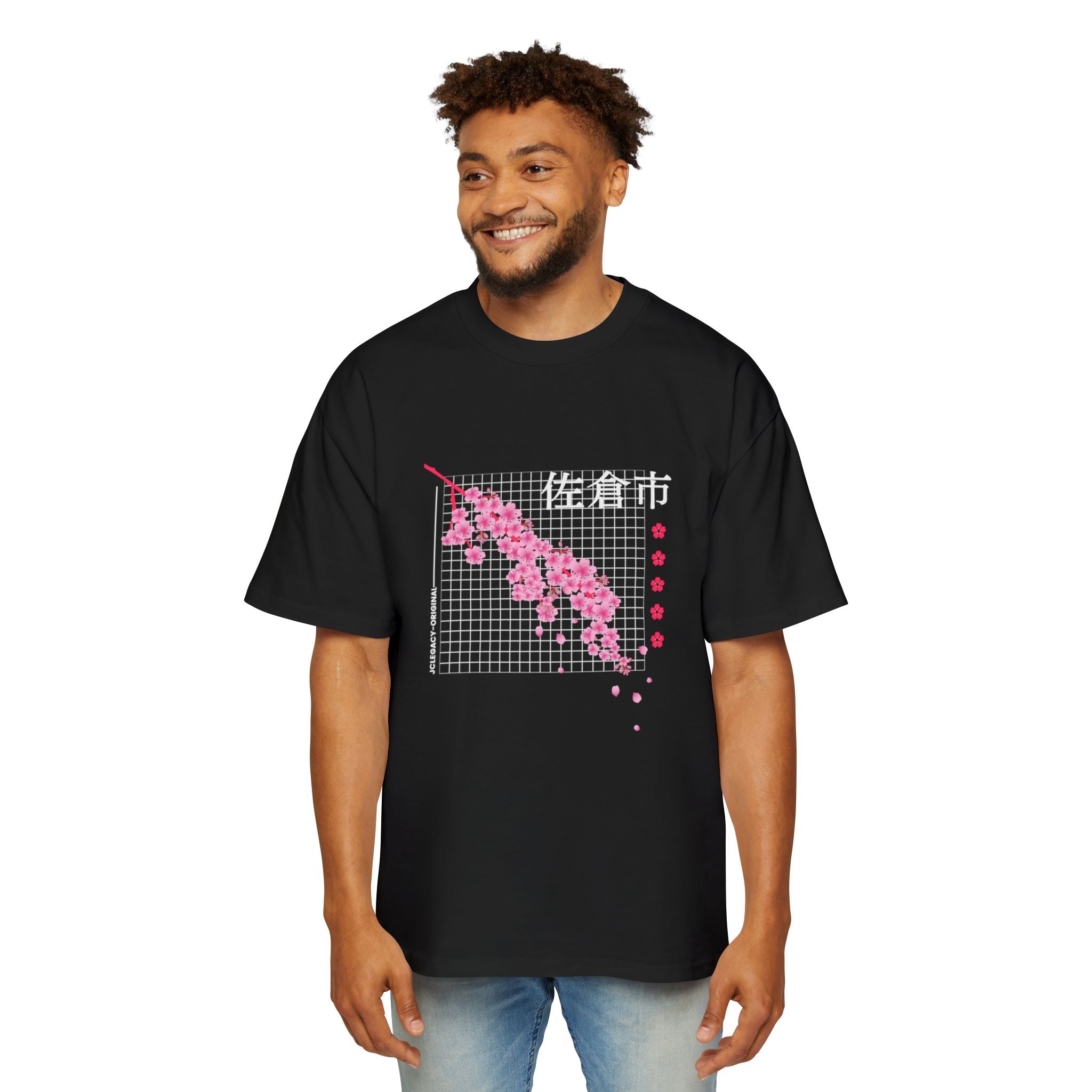 Cherry Blossom City oversized heavy T-shirt