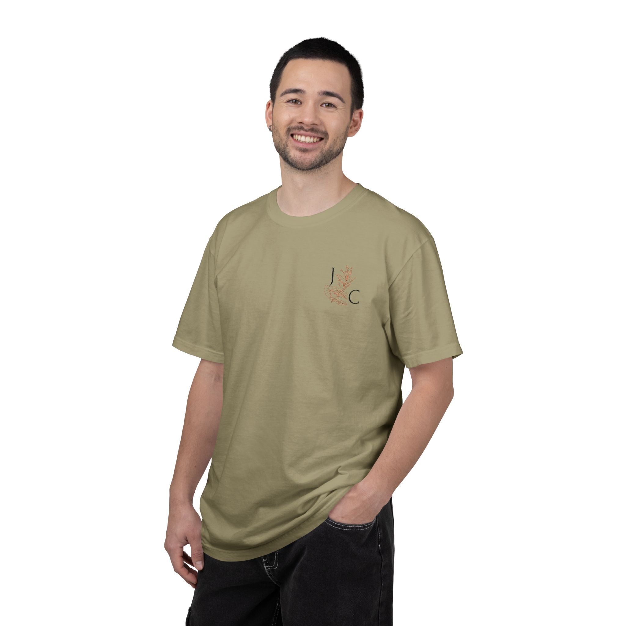 JC's Flower embordered T‑Shirt