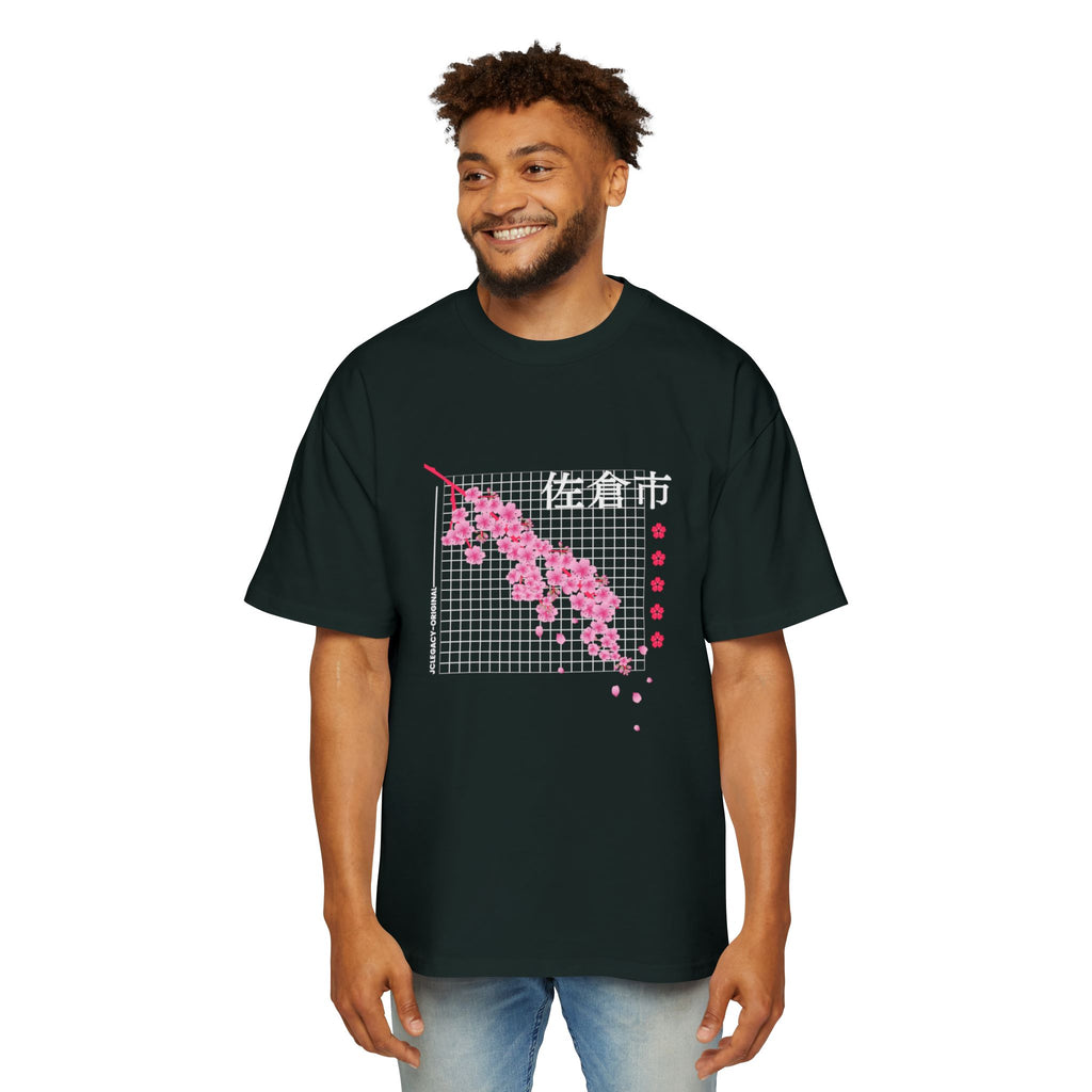 Cherry Blossom City oversized heavy T-shirt