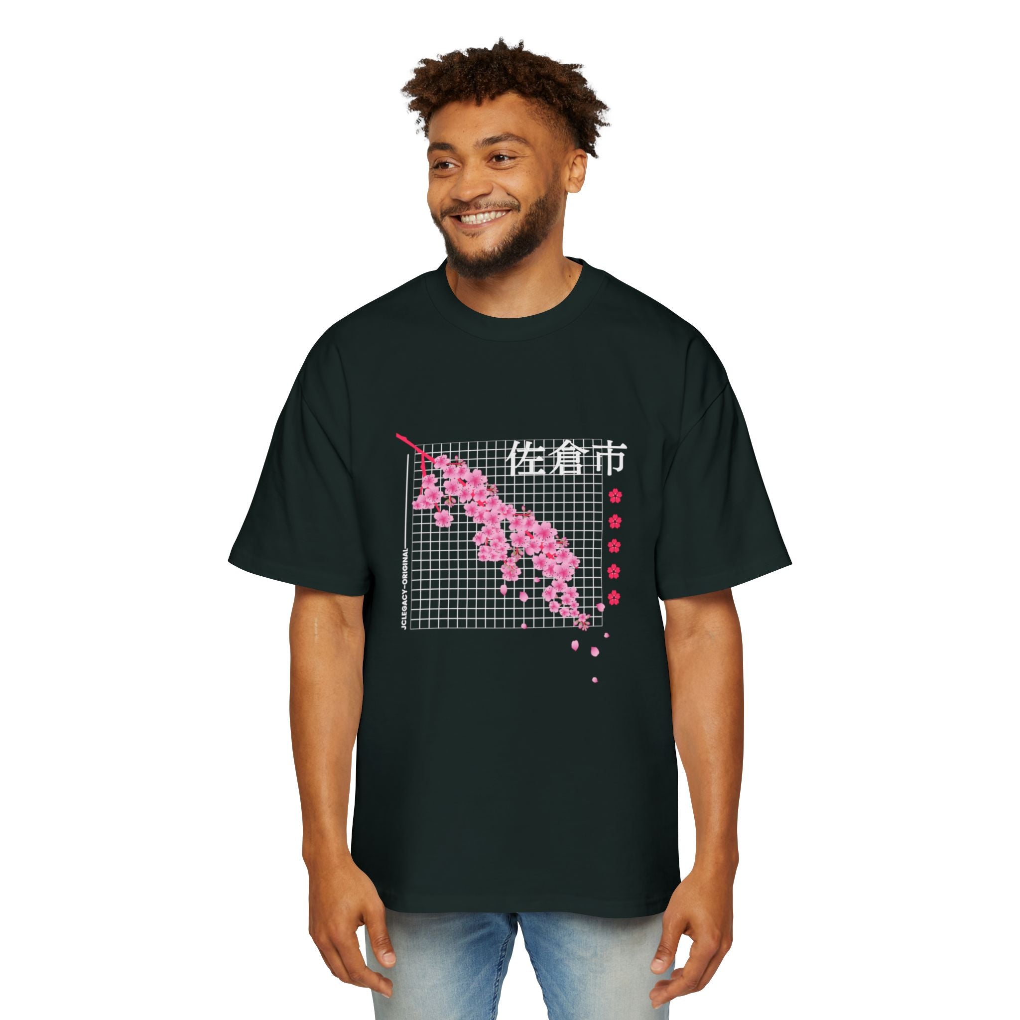 Cherry Blossom City oversized heavy T-shirt
