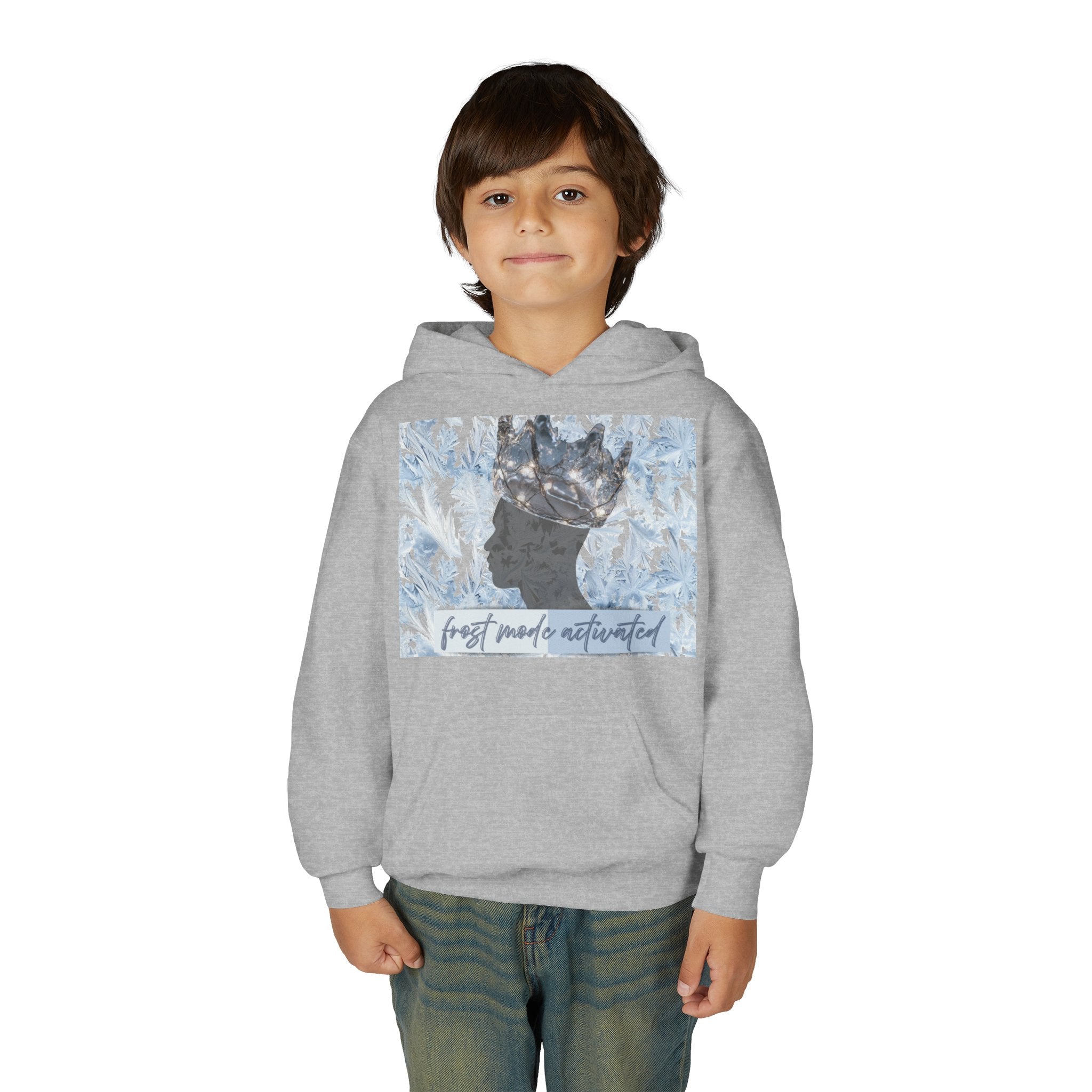 Youth Hoodie — "Frost Mode Activated" Graphic Sweatshirt