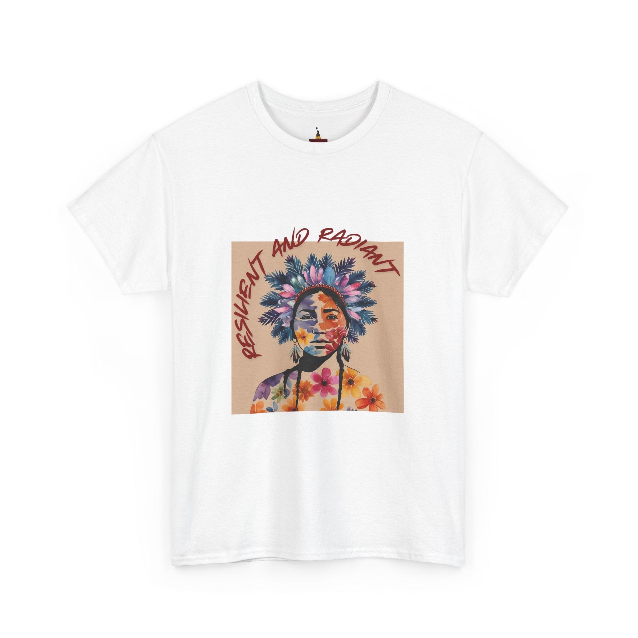 Empowered Floral Unisex Heavy Cotton Tee - Fresh & Radiant Design
