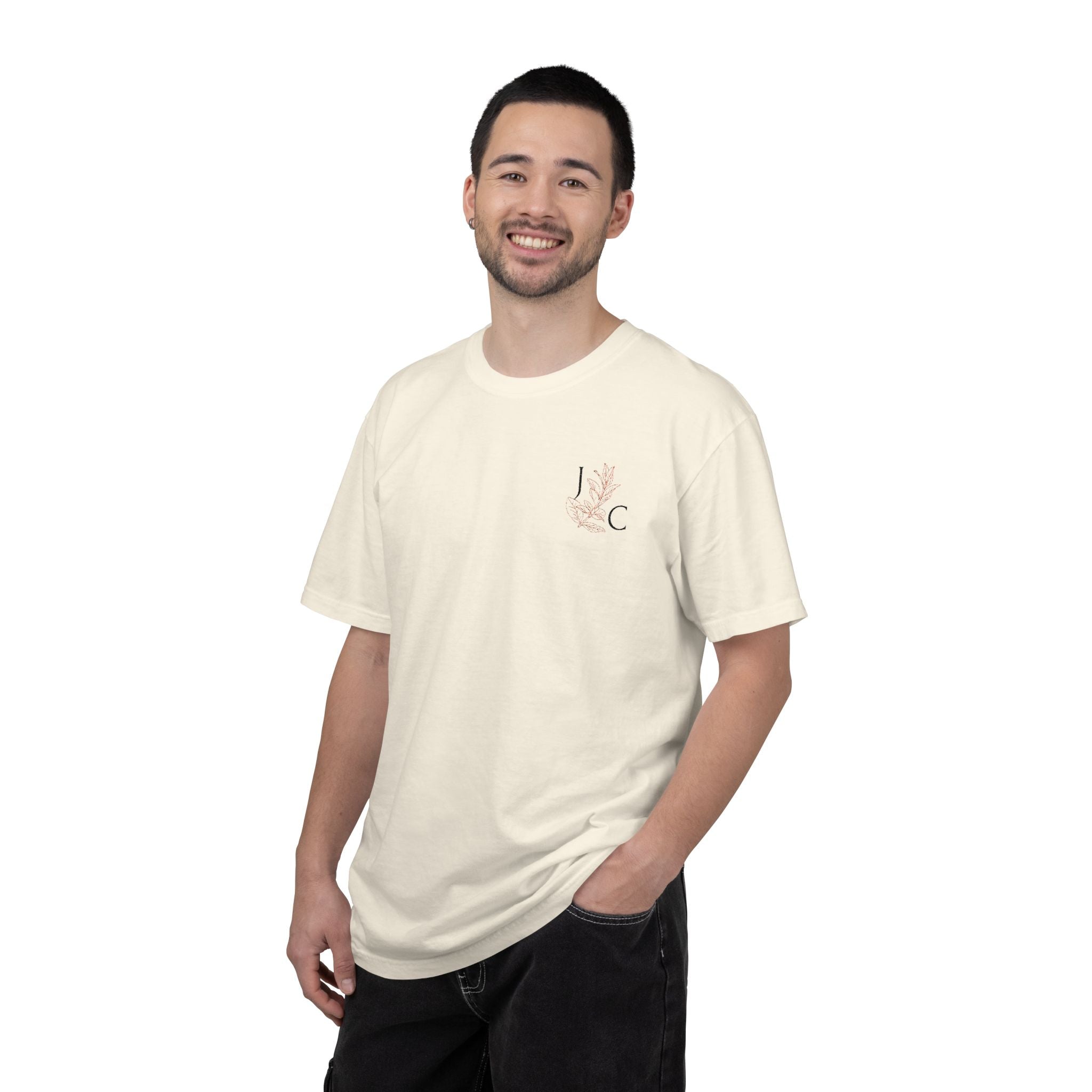 JC's Flower embordered T‑Shirt
