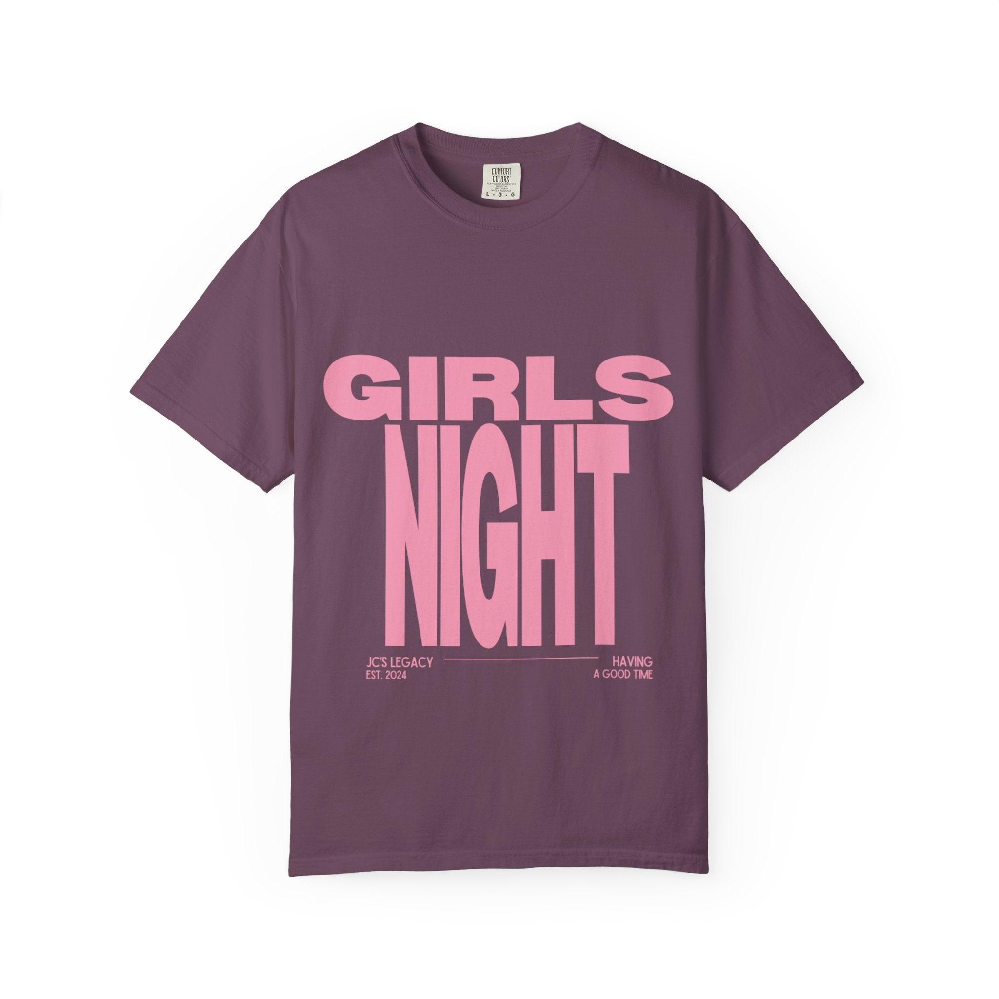 Girls Night T-Shirt — Bold Pink Graphic Tee for Bachelorette & Party