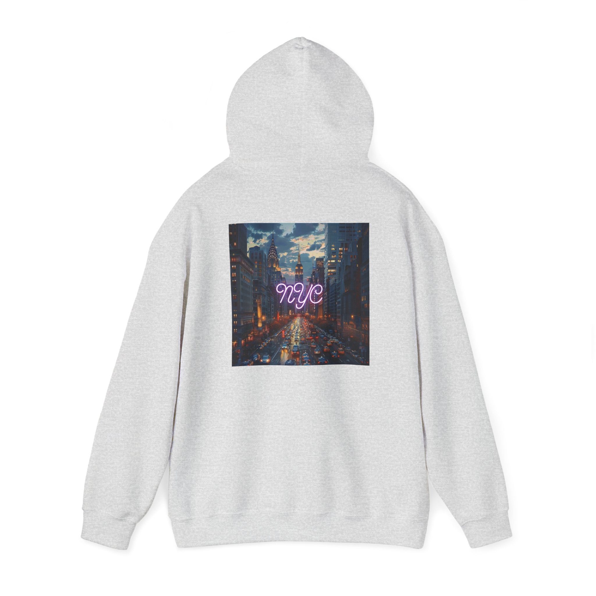NYC Neon Lights Unisex Heavy Blend™ Hooded Sweatshirt - Cozy Urban Style