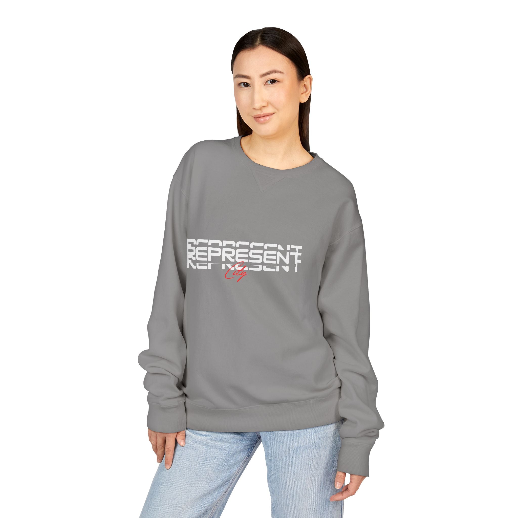 Trendy Unisex Graphic Sweatshirt - Represent Crewneck