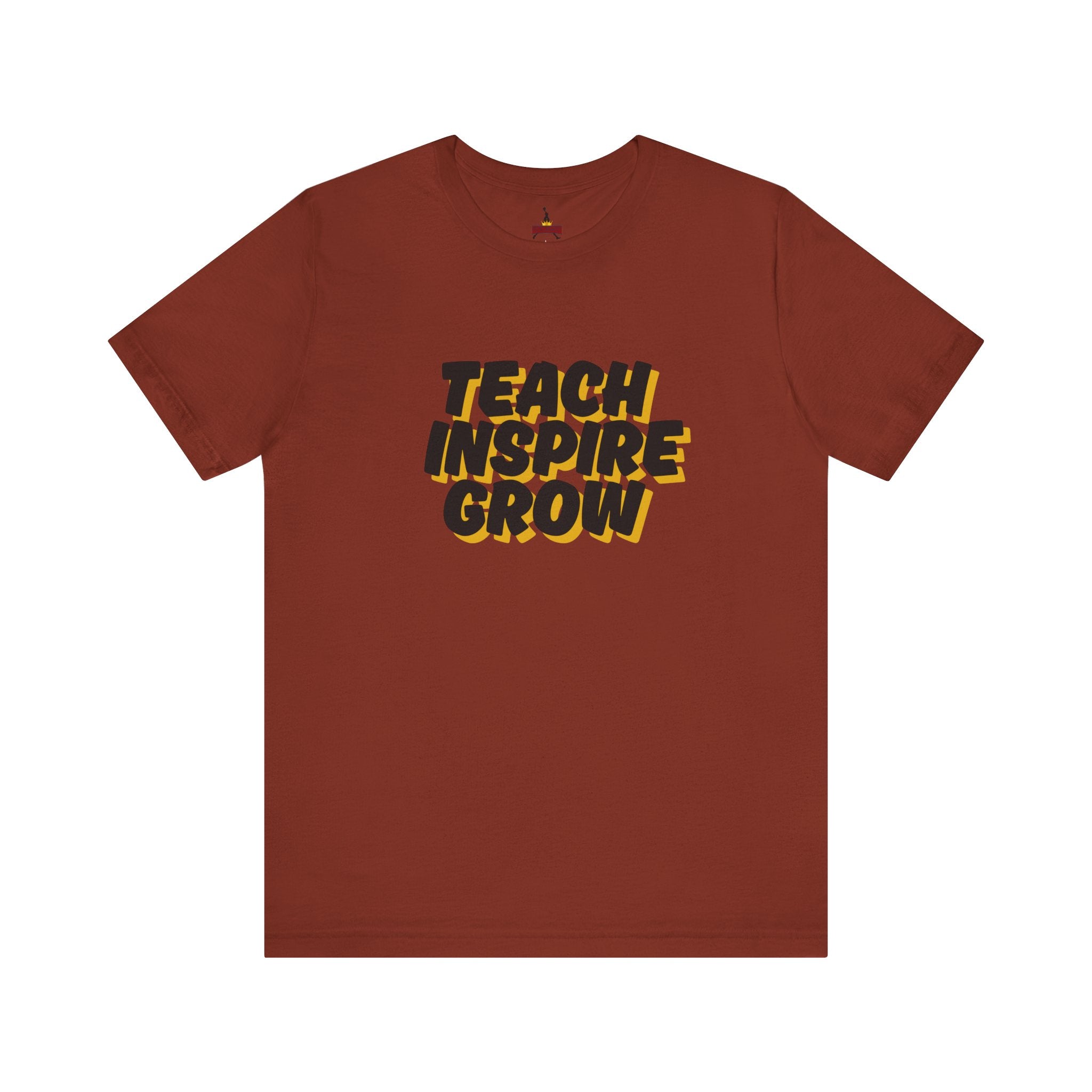 Inspiring Teacher Tee - Teach Inspire Grow Unisex Jersey Short Sleeve Shirt