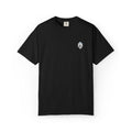 Golden Sunrise Tee — Small Floral Heart Chest Graphic