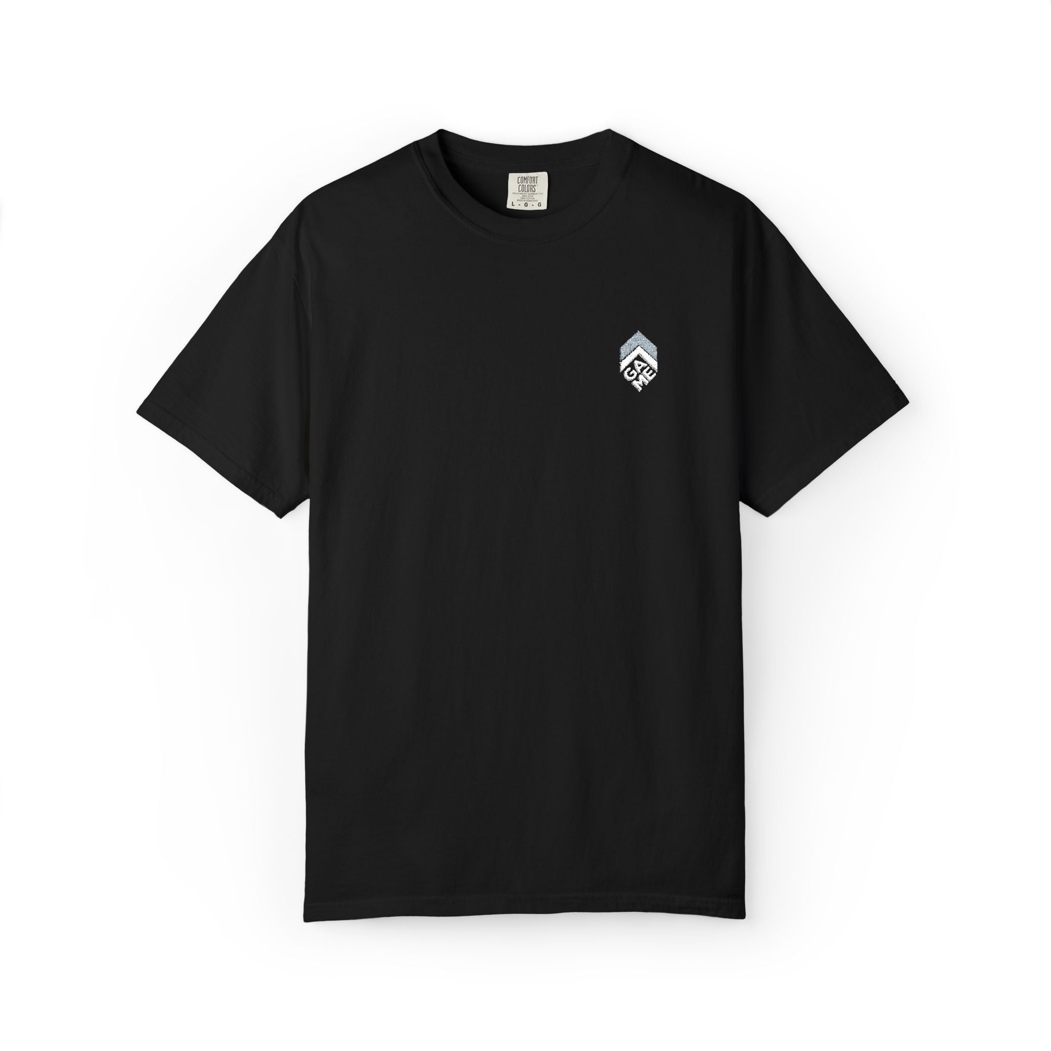 Golden Sunrise Tee — Small Floral Heart Chest Graphic