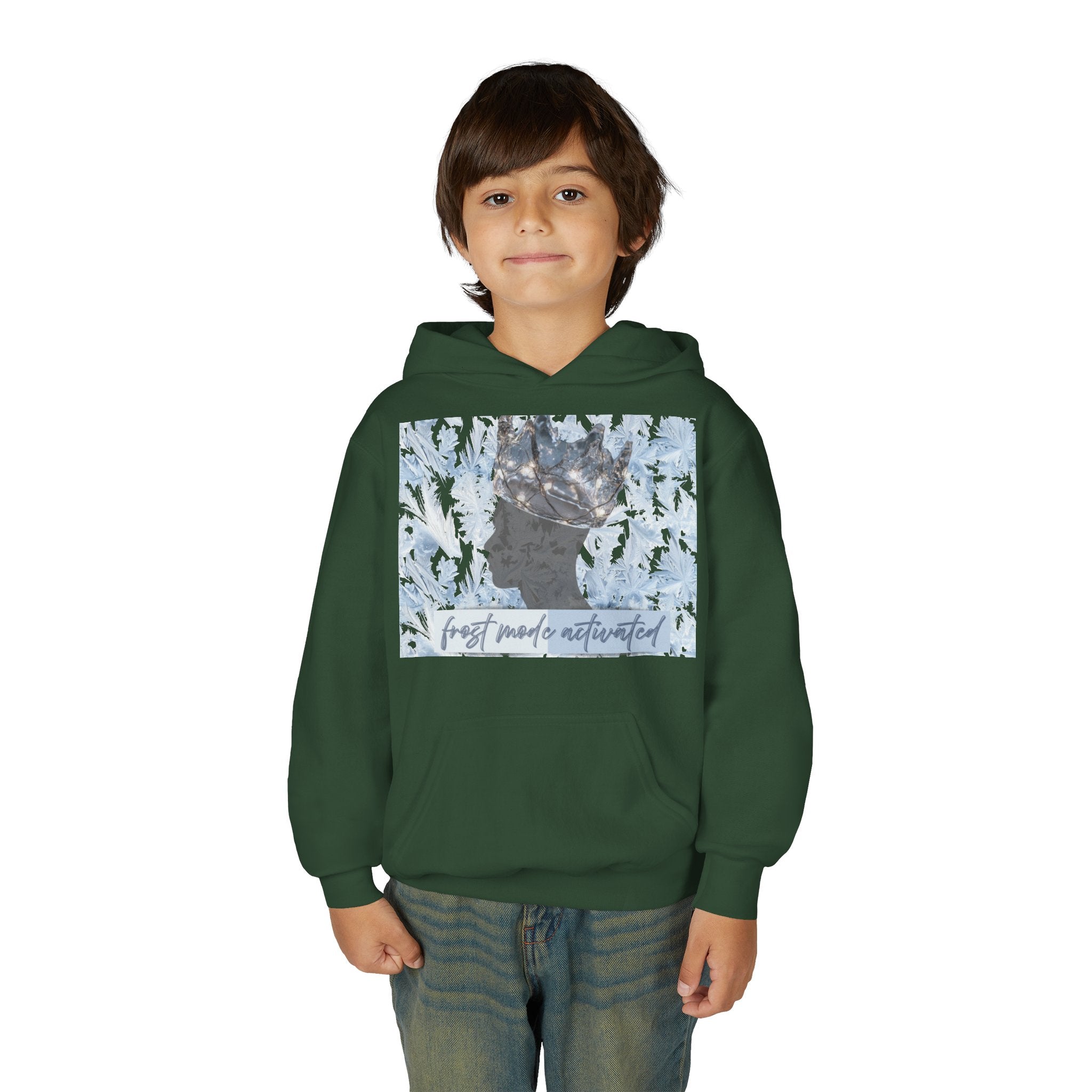 Youth Hoodie — "Frost Mode Activated" Graphic Sweatshirt