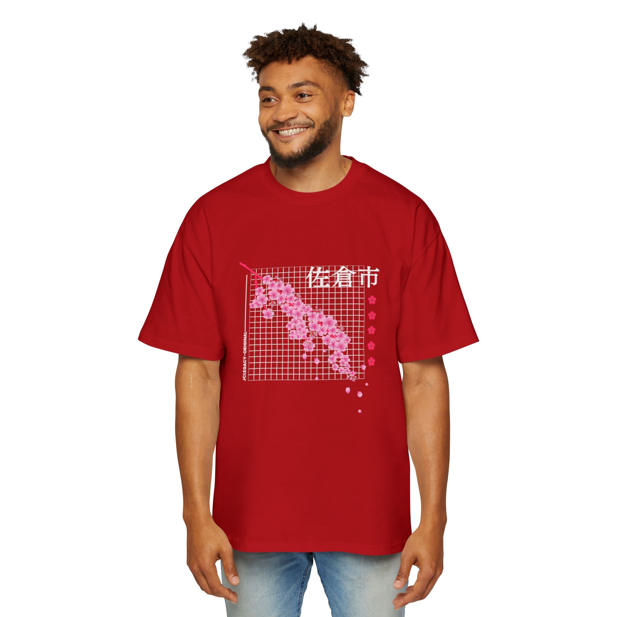 Cherry Blossom City oversized heavy T-shirt