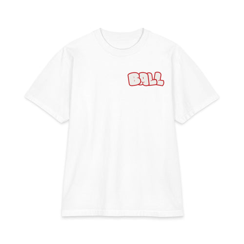 Ball Graphic T‑Shirt — Retro Bubble Logo Chest Print