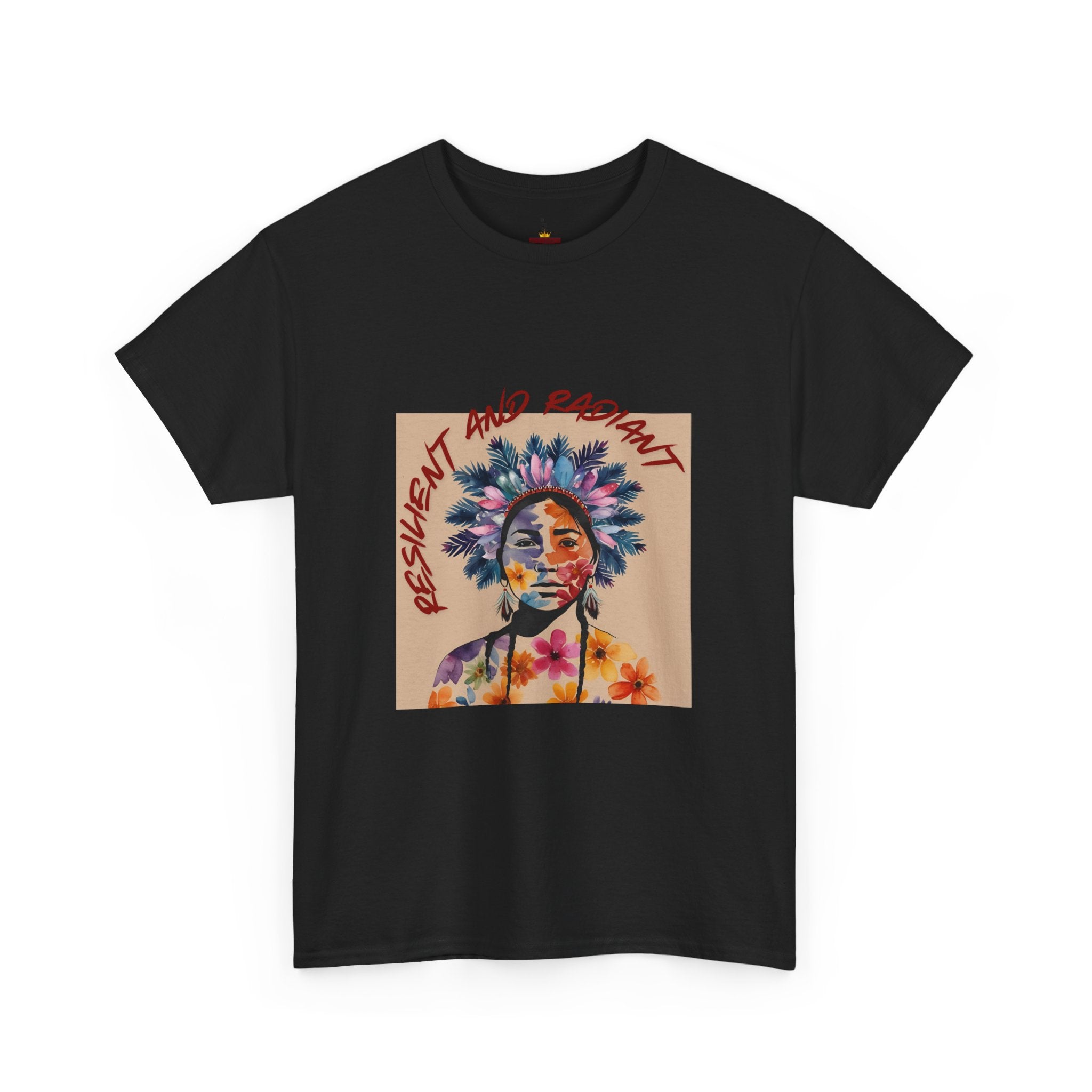 Empowered Floral Unisex Heavy Cotton Tee - Fresh & Radiant Design