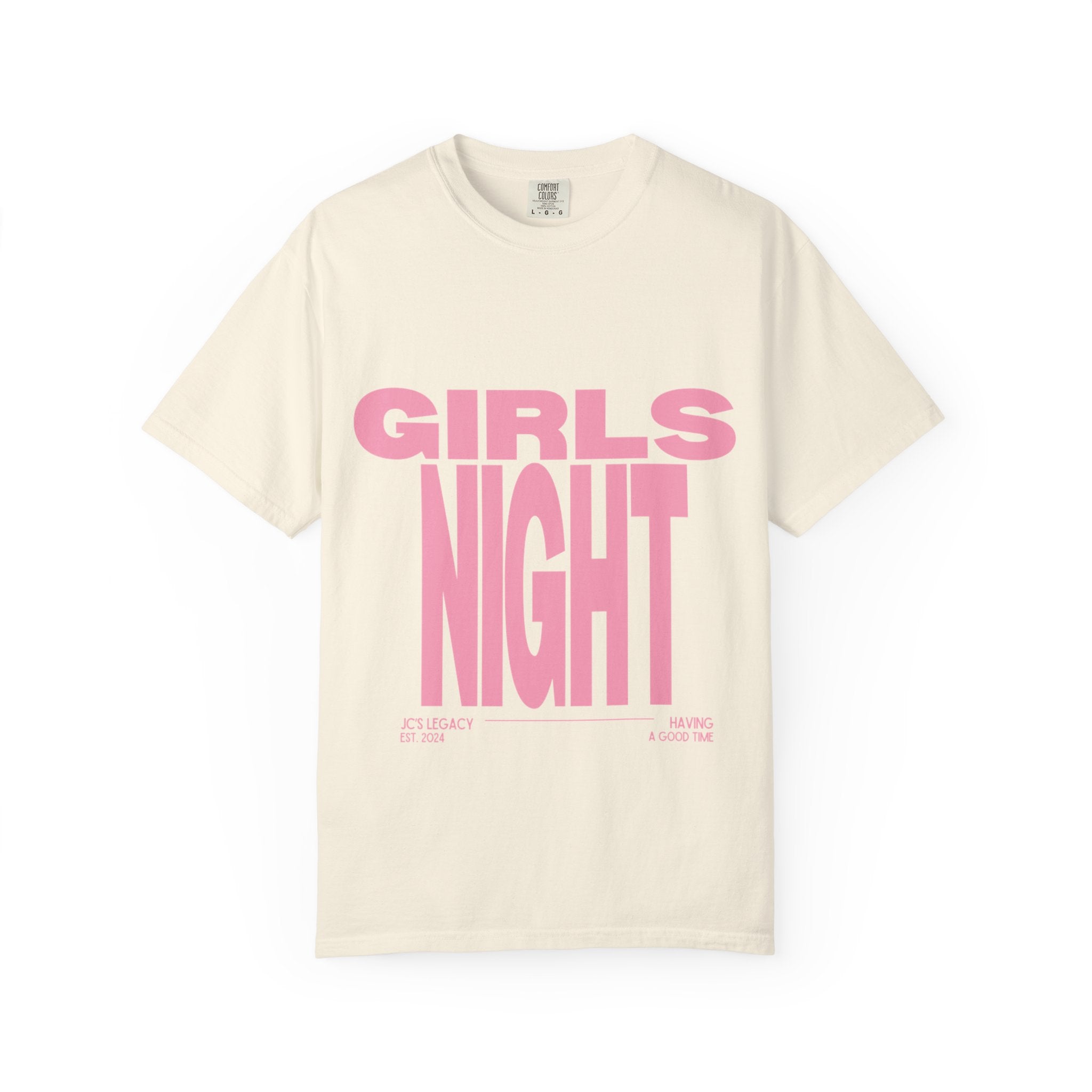 Girls Night T-Shirt — Bold Pink Graphic Tee for Bachelorette & Party