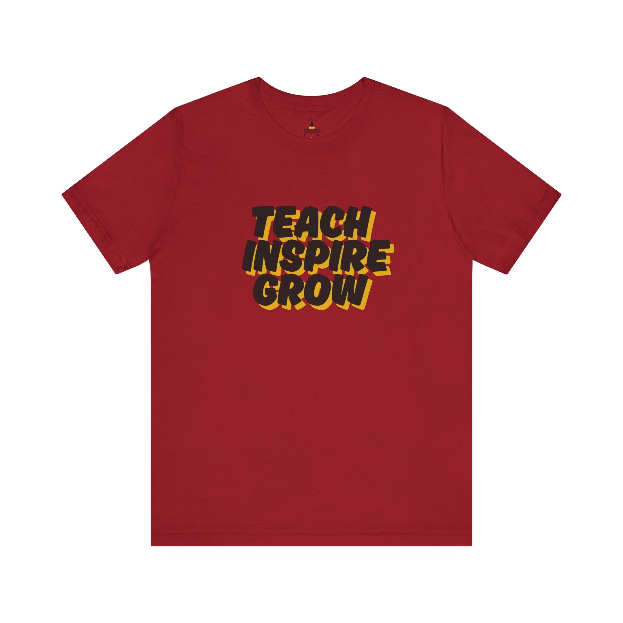 Inspiring Teacher Tee - Teach Inspire Grow Unisex Jersey Short Sleeve Shirt