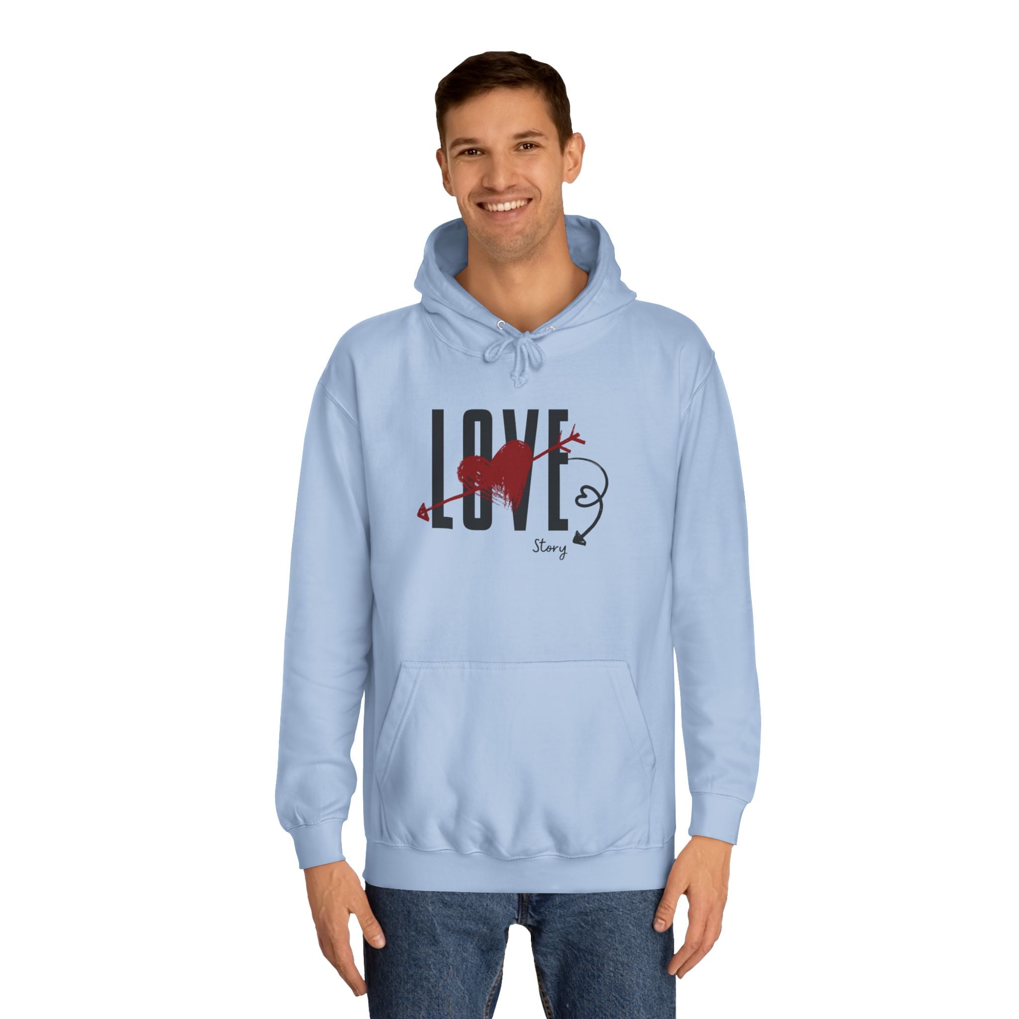 Love Heart Arrow Hoodie – Romantic College Pullover