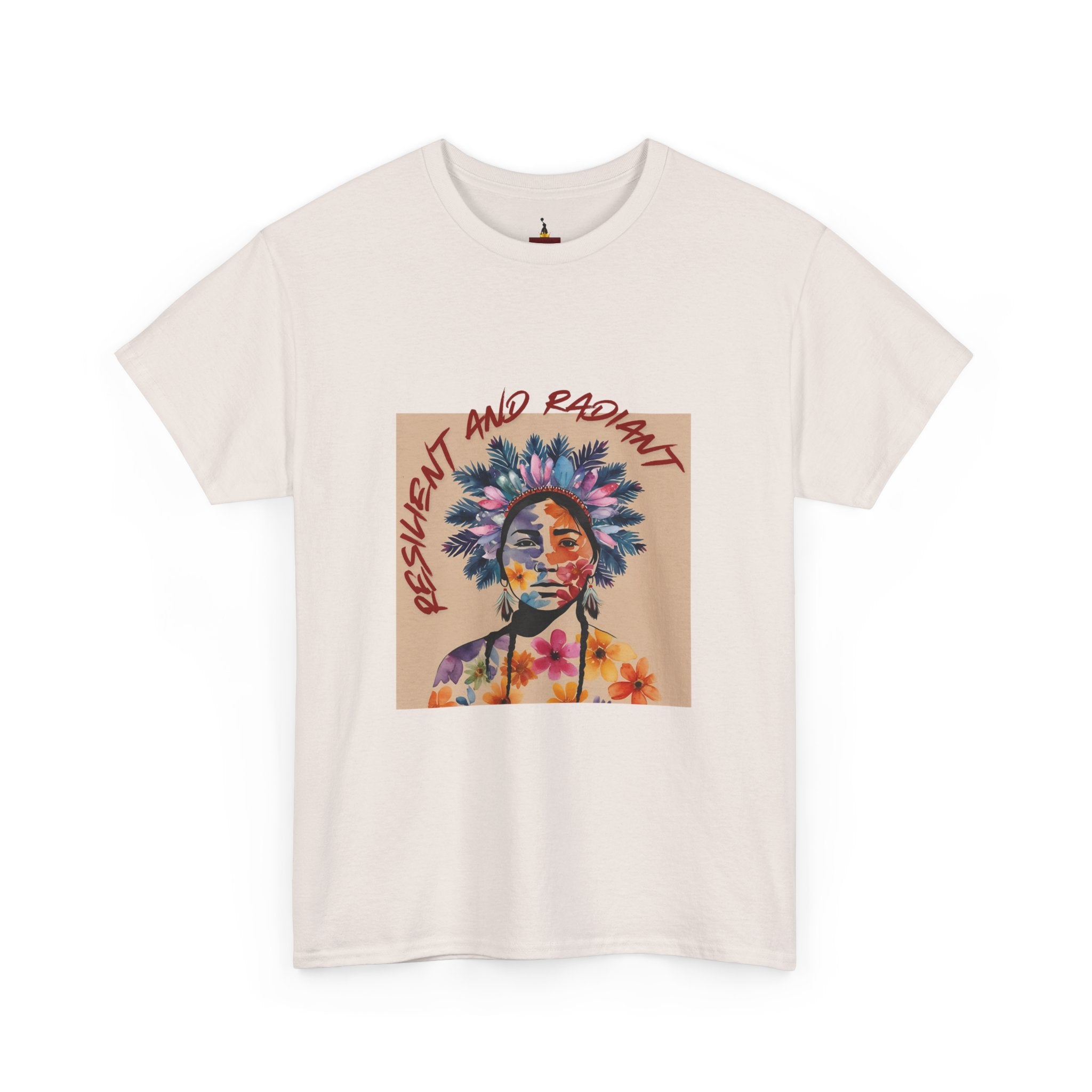 Empowered Floral Unisex Heavy Cotton Tee - Fresh & Radiant Design