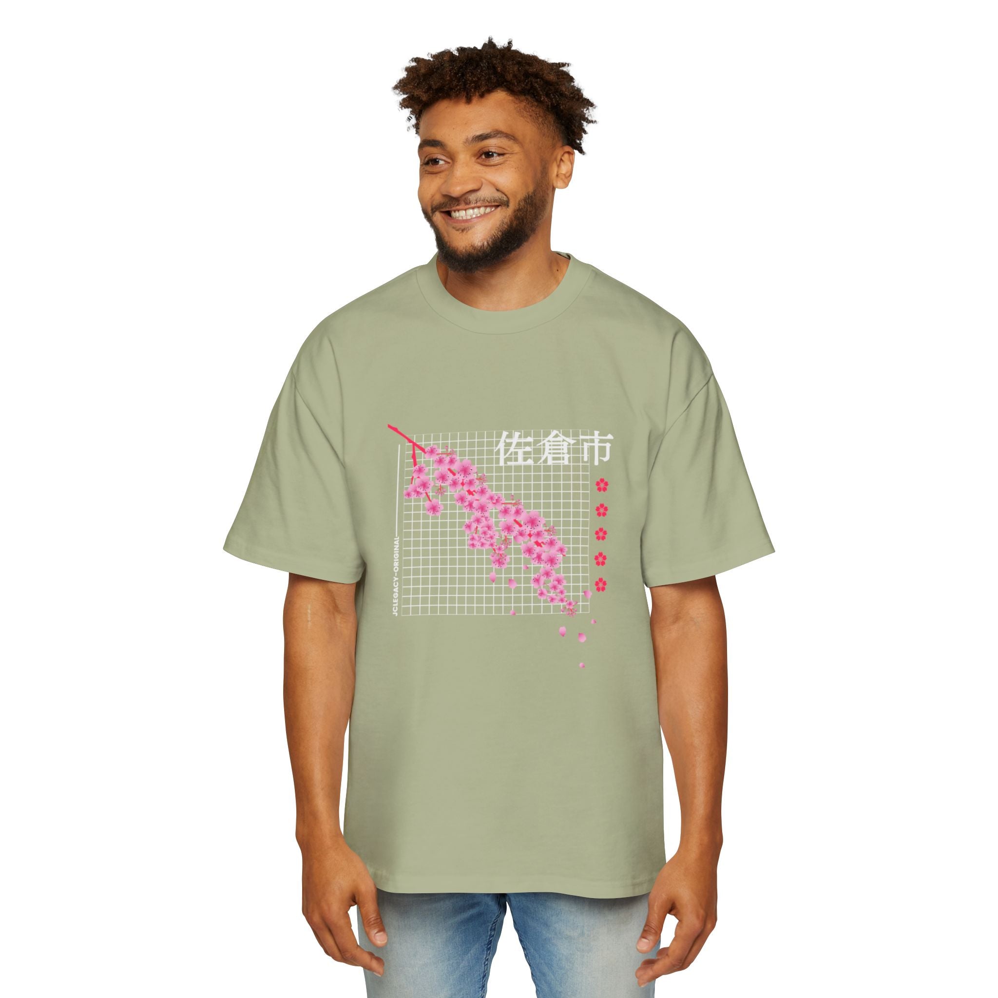 Cherry Blossom City oversized heavy T-shirt