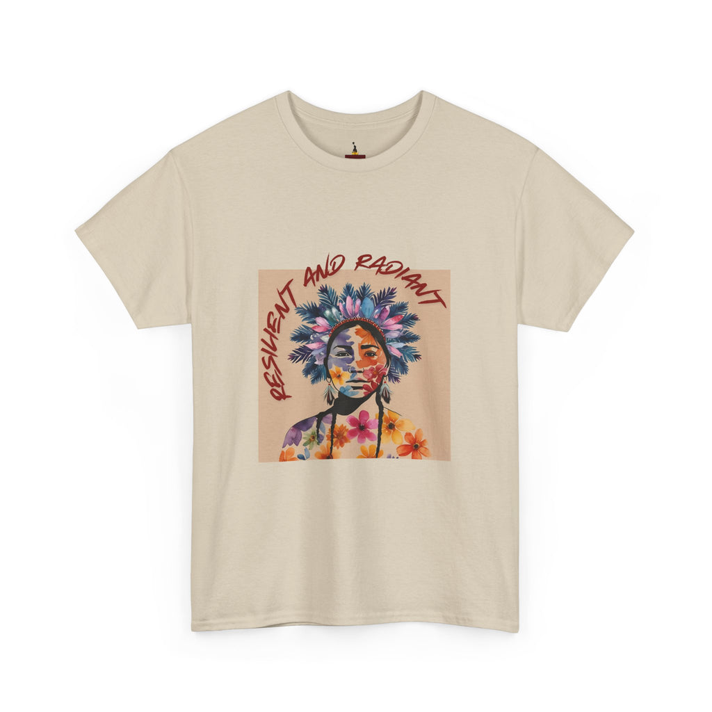 Empowered Floral Unisex Heavy Cotton Tee - Fresh & Radiant Design