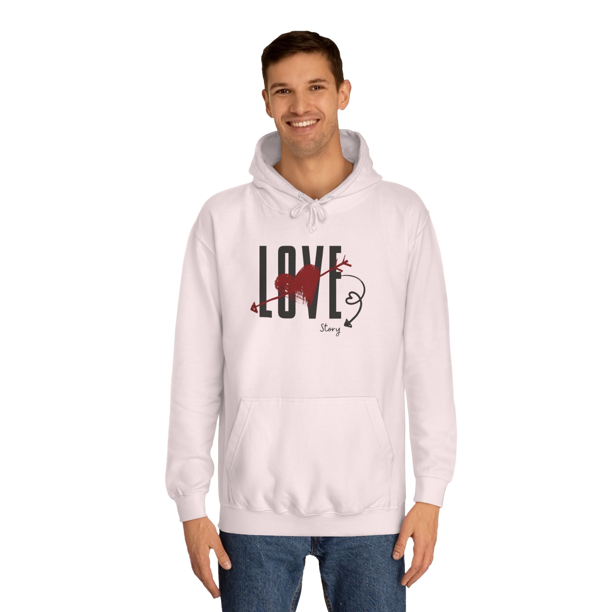 Love Heart Arrow Hoodie – Romantic College Pullover
