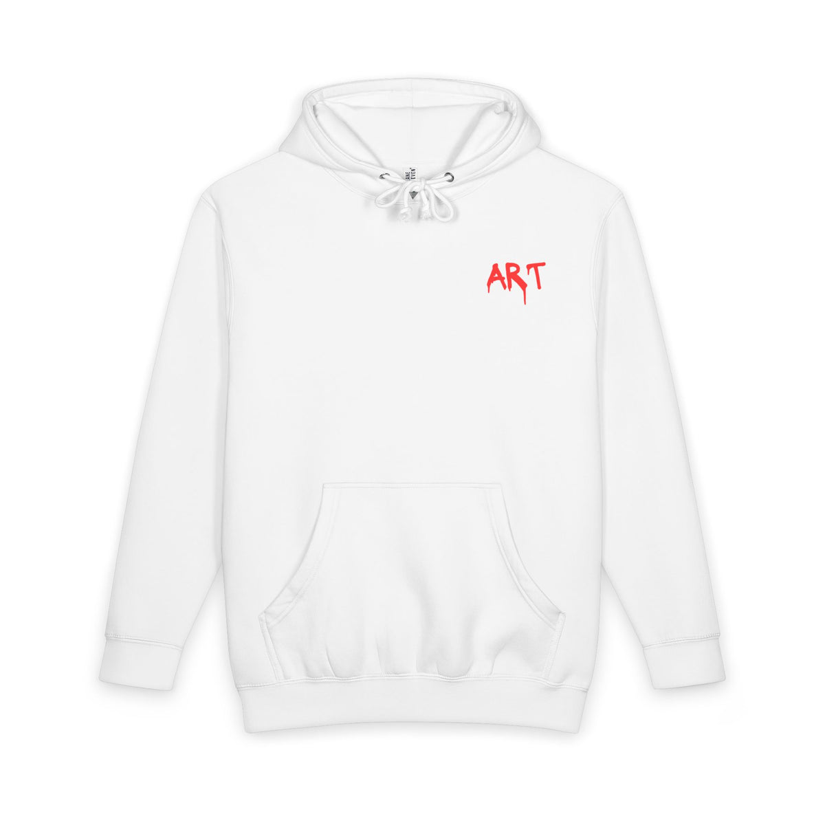 Street Apparel Hoodie — 'ART' Chest Logo & Back Stencil Design