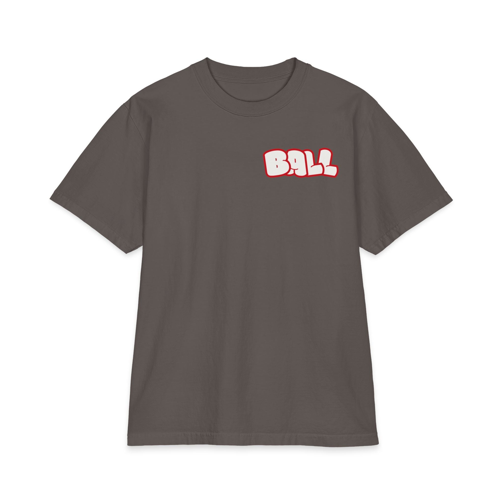 Ball Graphic T‑Shirt — Retro Bubble Logo Chest Print