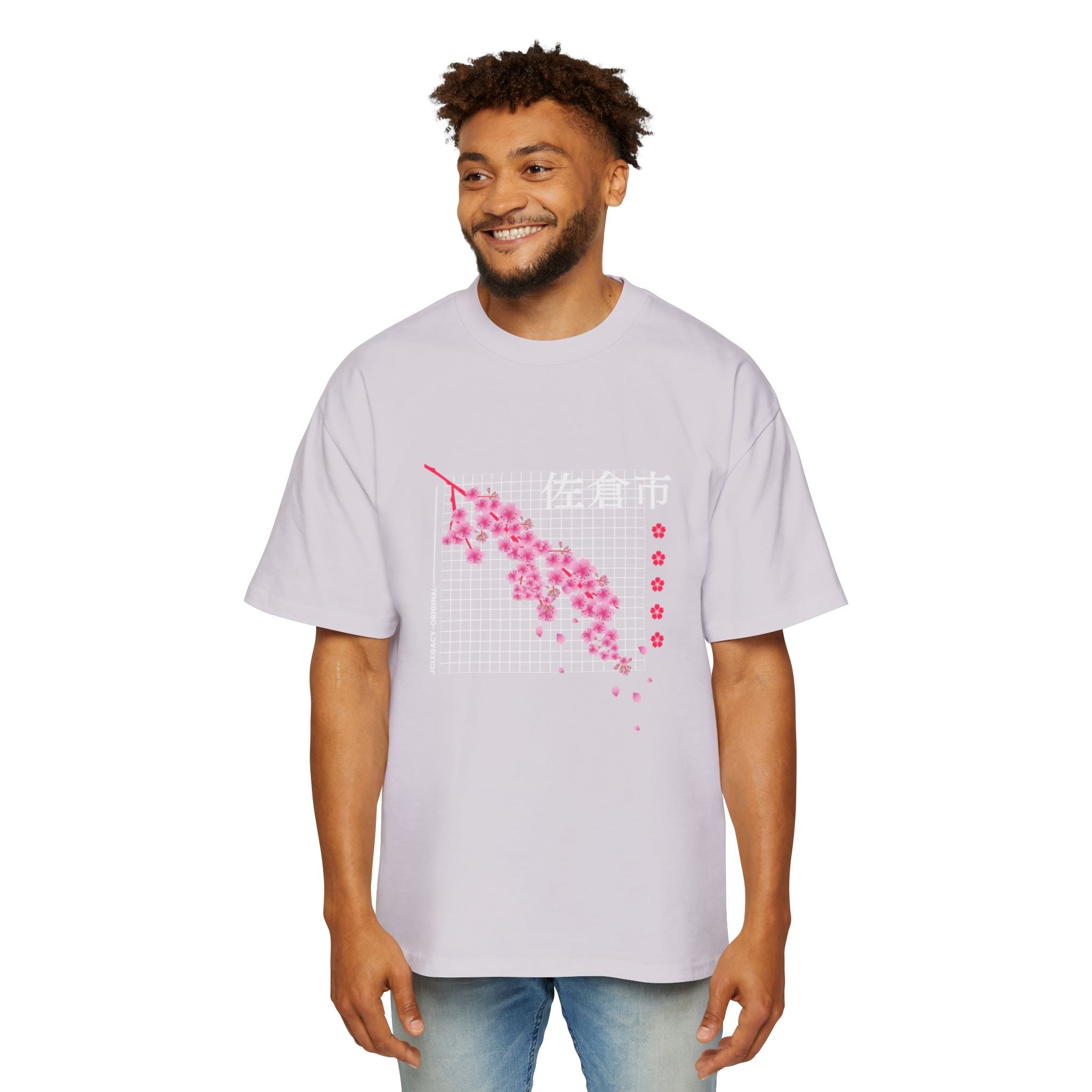 Cherry Blossom City oversized heavy T-shirt