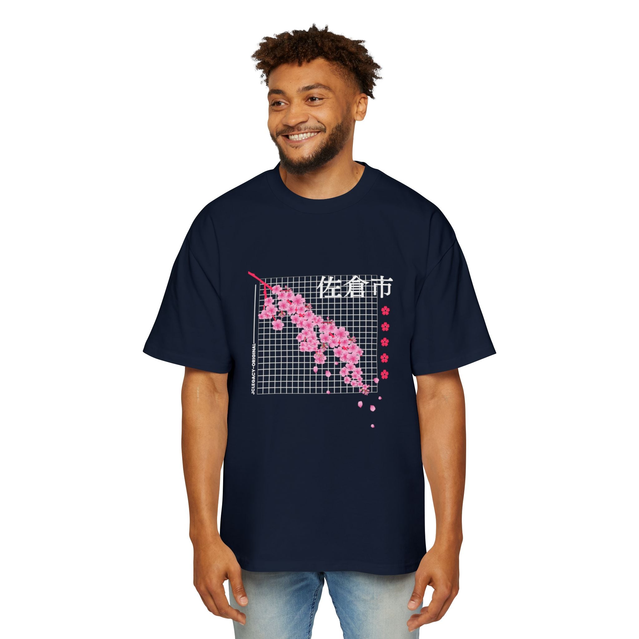 Cherry Blossom City oversized heavy T-shirt