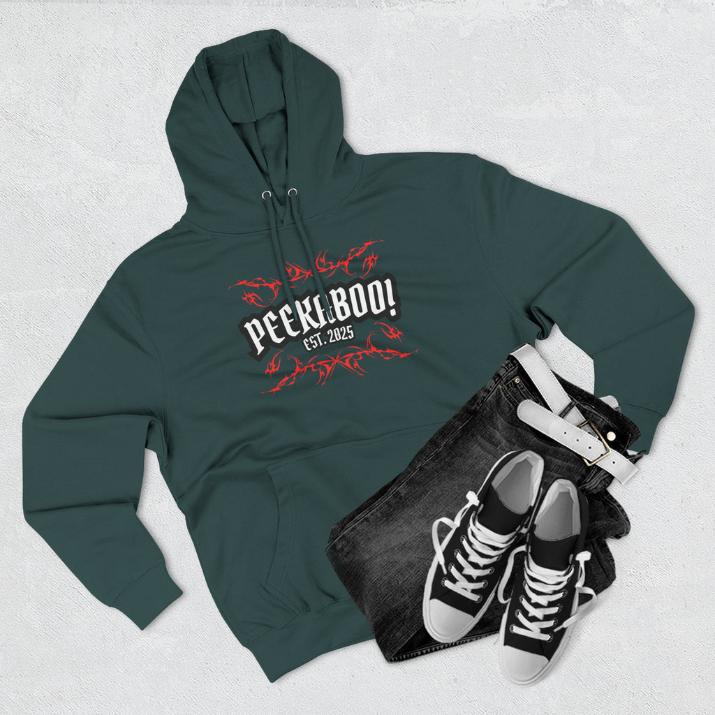Peekaboo! Three-Panel Fleece Hoodie - Cozy, Fun, Unisex Gift for Any Occasion, Perfect for Casual Outfits, Festival Wear, and Layering