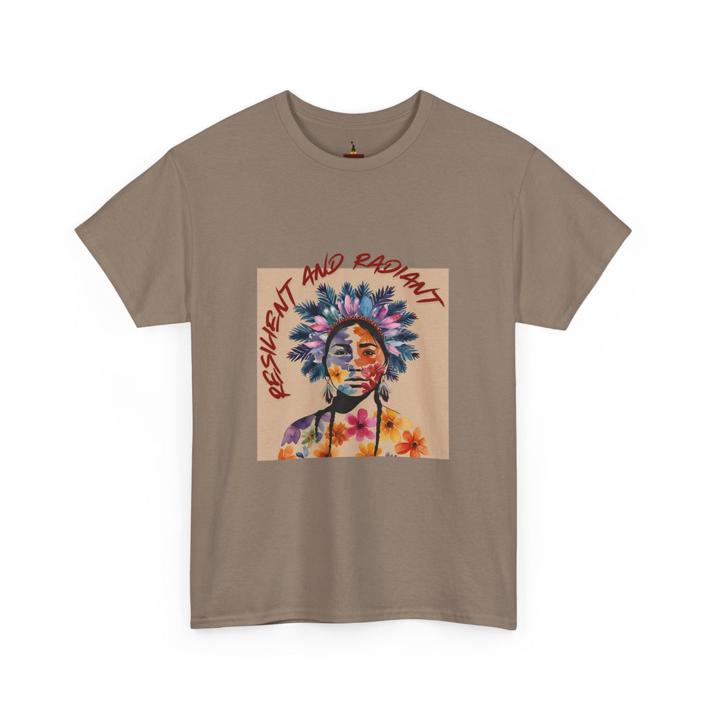 Empowered Floral Unisex Heavy Cotton Tee - Fresh & Radiant Design