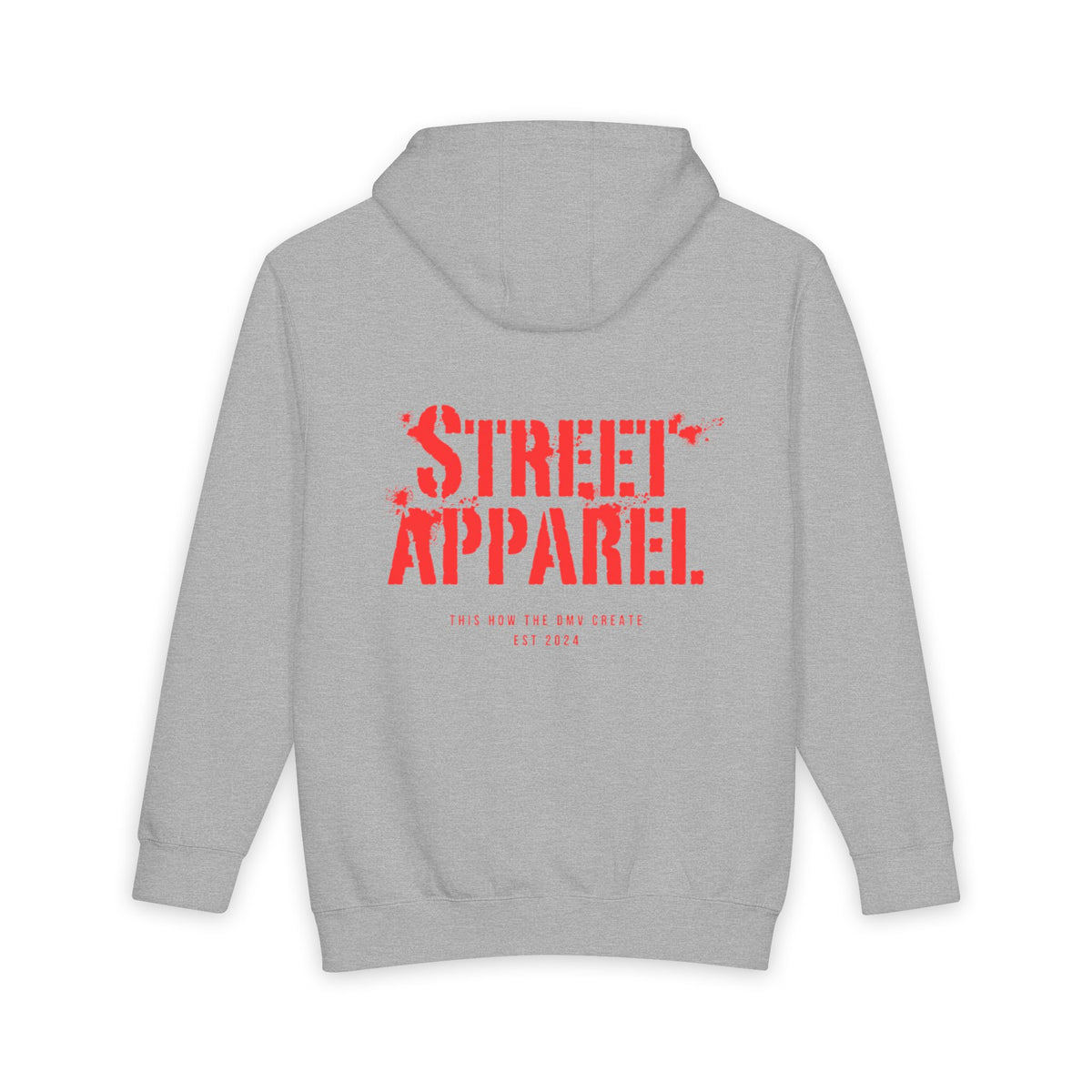 Street Apparel Hoodie — 'ART' Chest Logo & Back Stencil Design