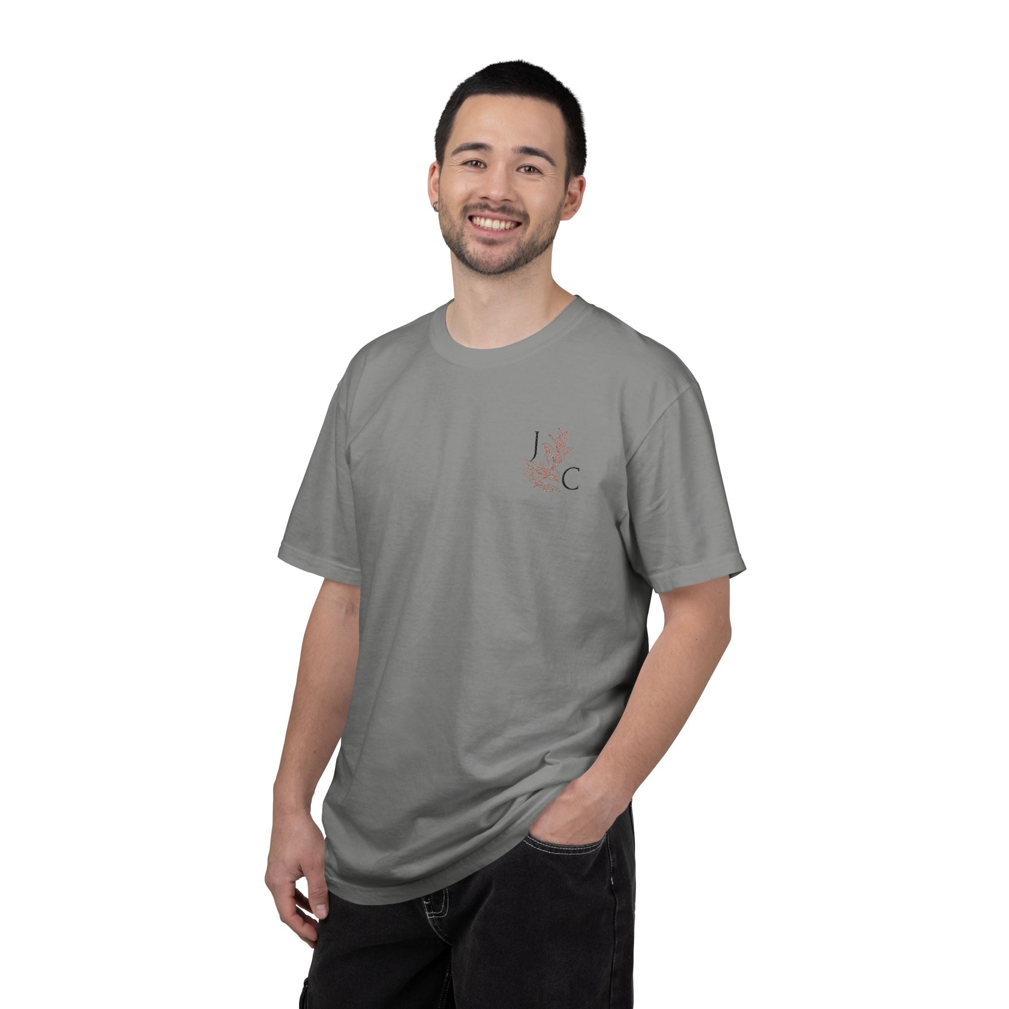 JC's Flower embordered T‑Shirt