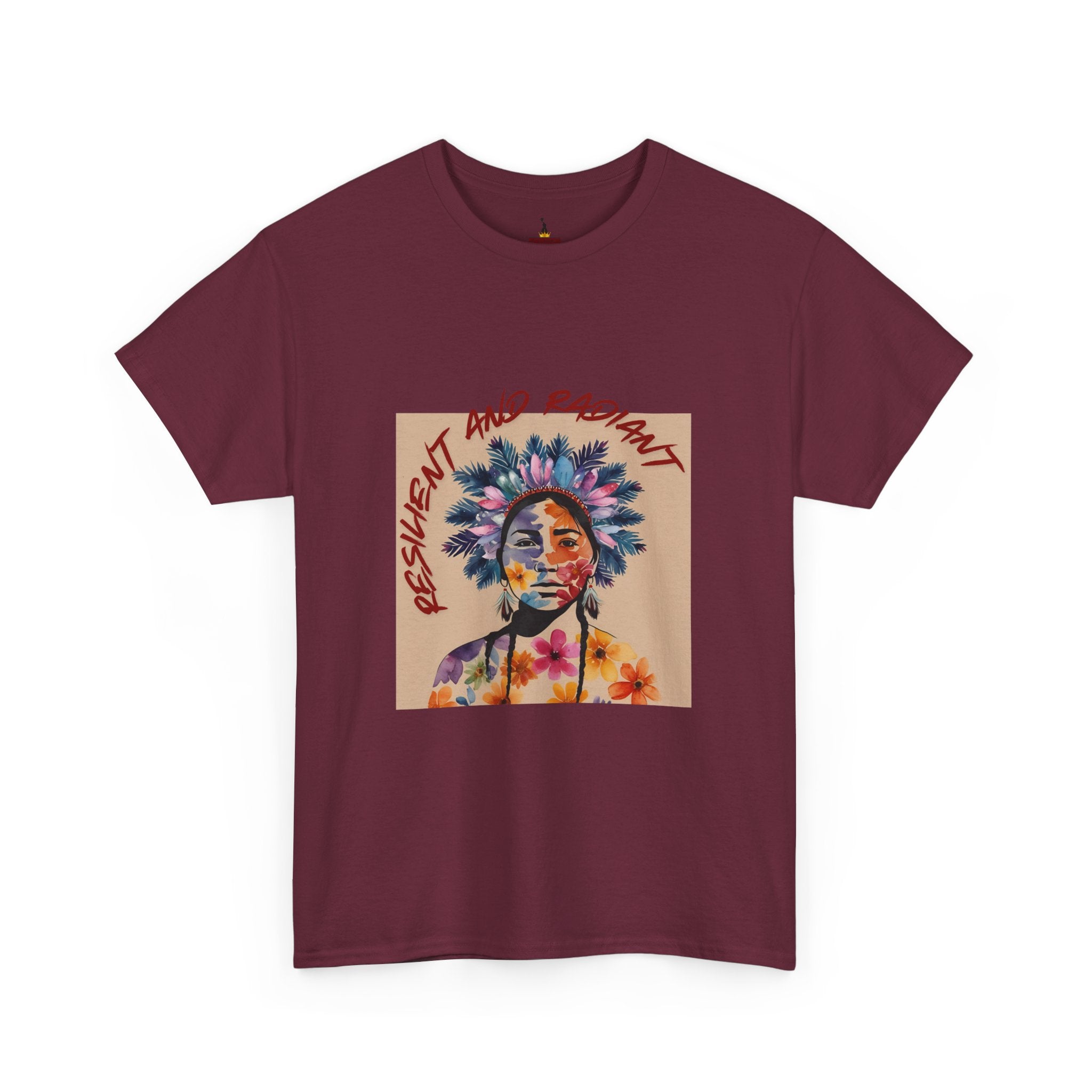 Empowered Floral Unisex Heavy Cotton Tee - Fresh & Radiant Design