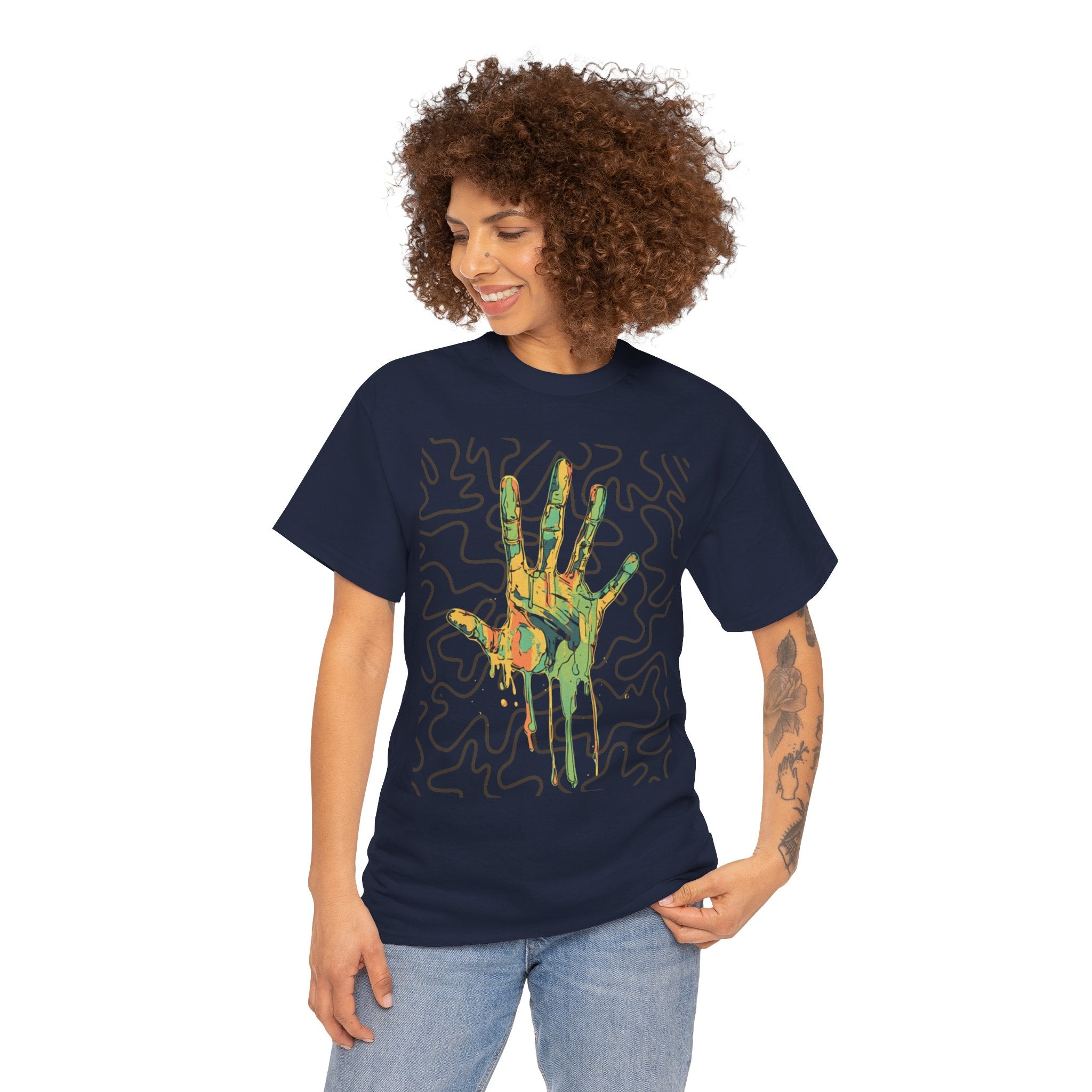 Vibrant Hand Art Tee 1