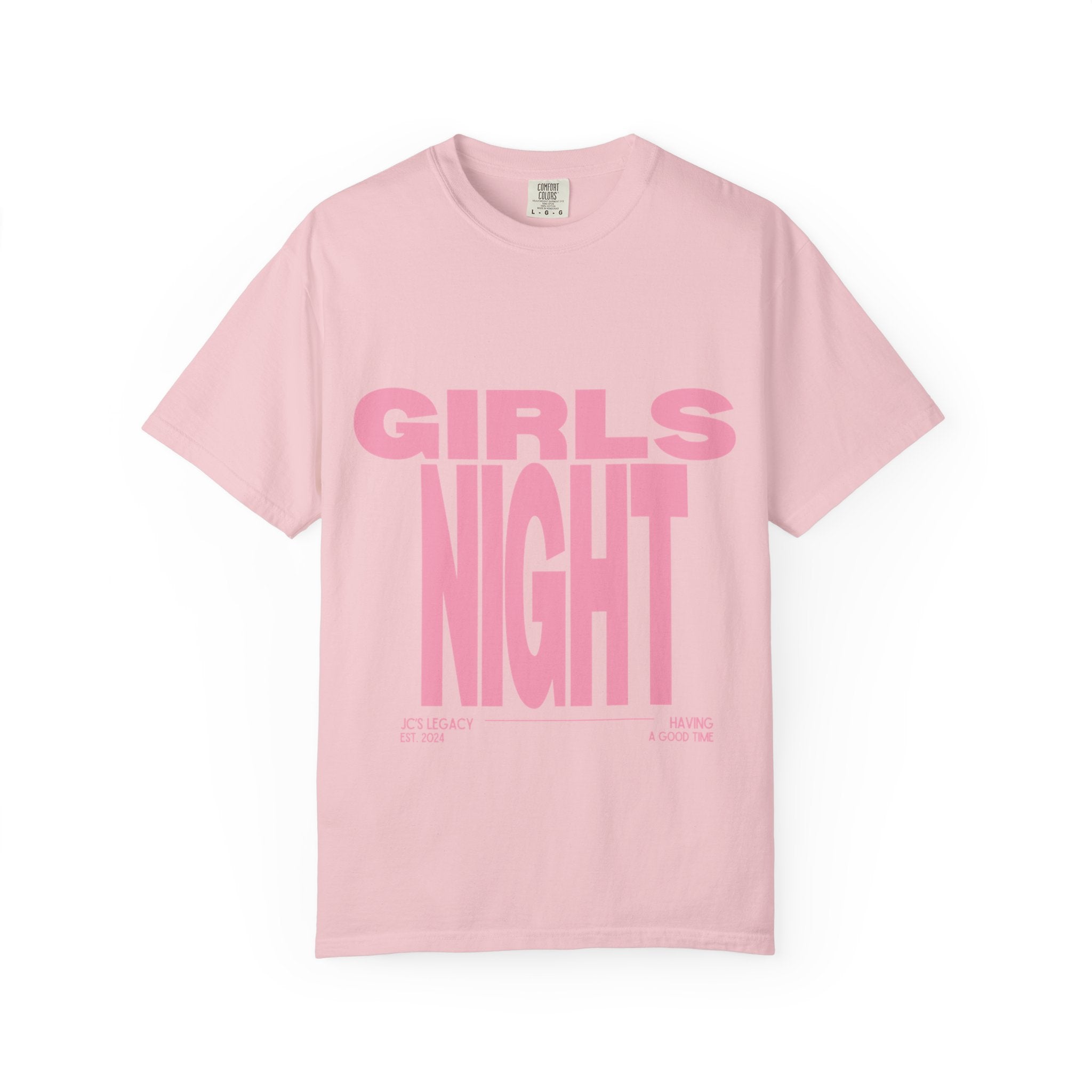 Girls Night T-Shirt — Bold Pink Graphic Tee for Bachelorette & Party