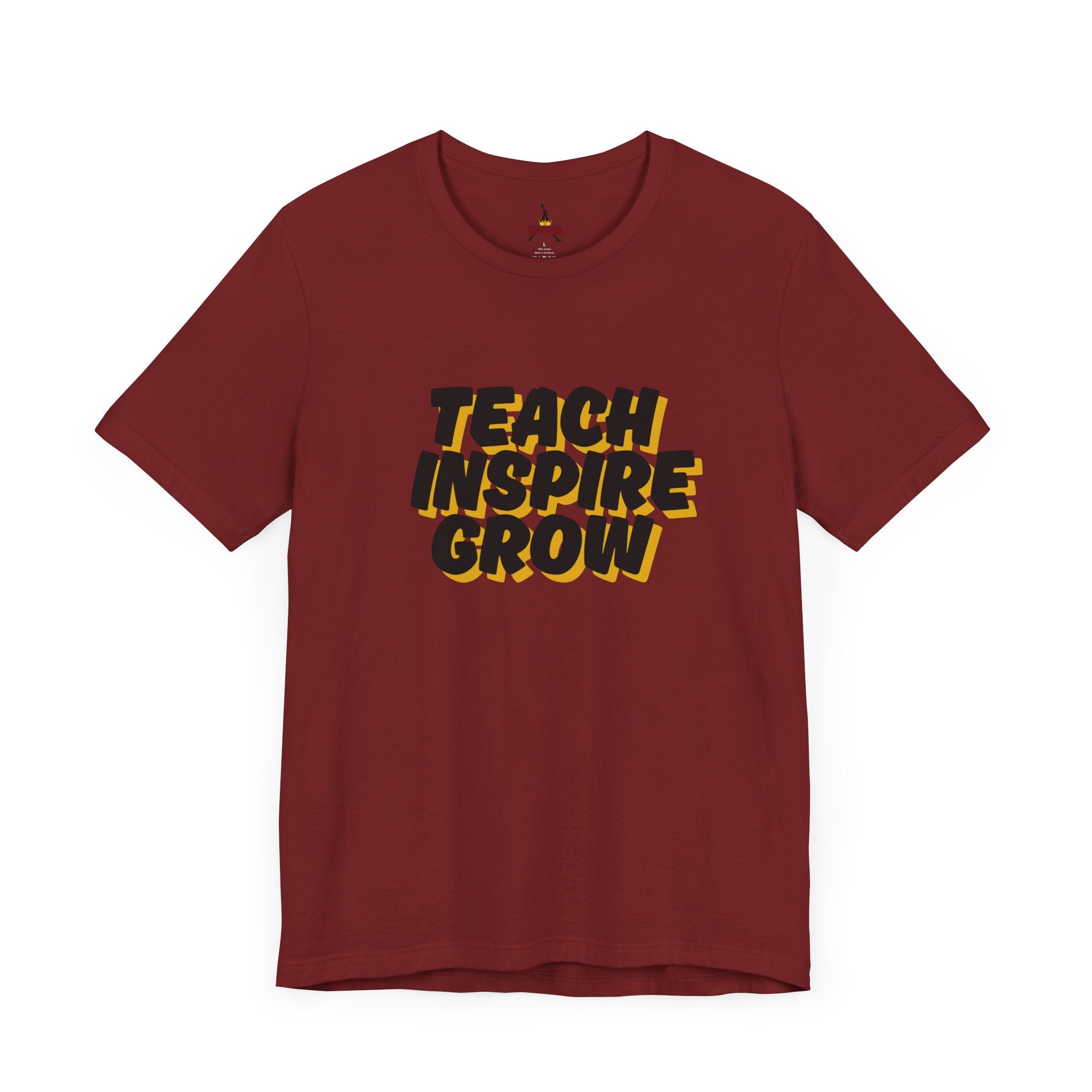 Inspiring Teacher Tee - Teach Inspire Grow Unisex Jersey Short Sleeve Shirt