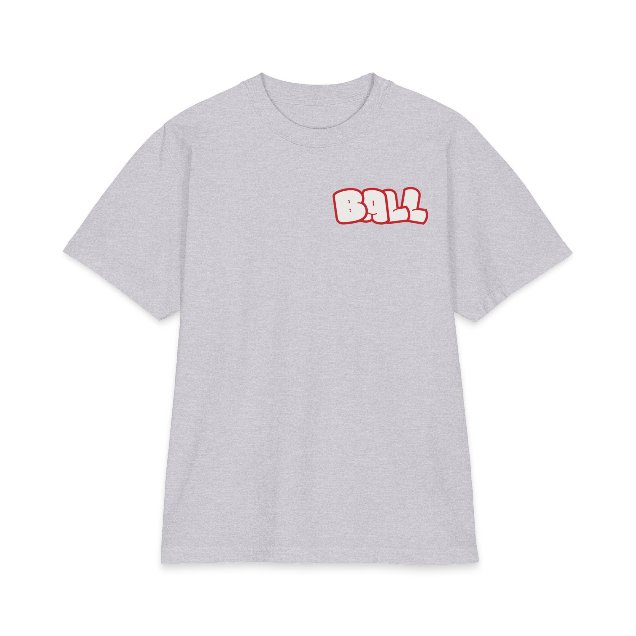 Ball Graphic T‑Shirt — Retro Bubble Logo Chest Print