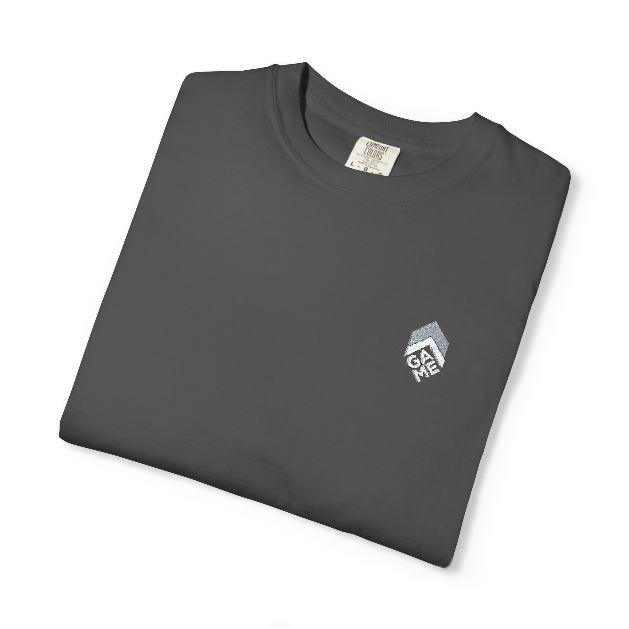 Golden Sunrise Tee — Small Floral Heart Chest Graphic