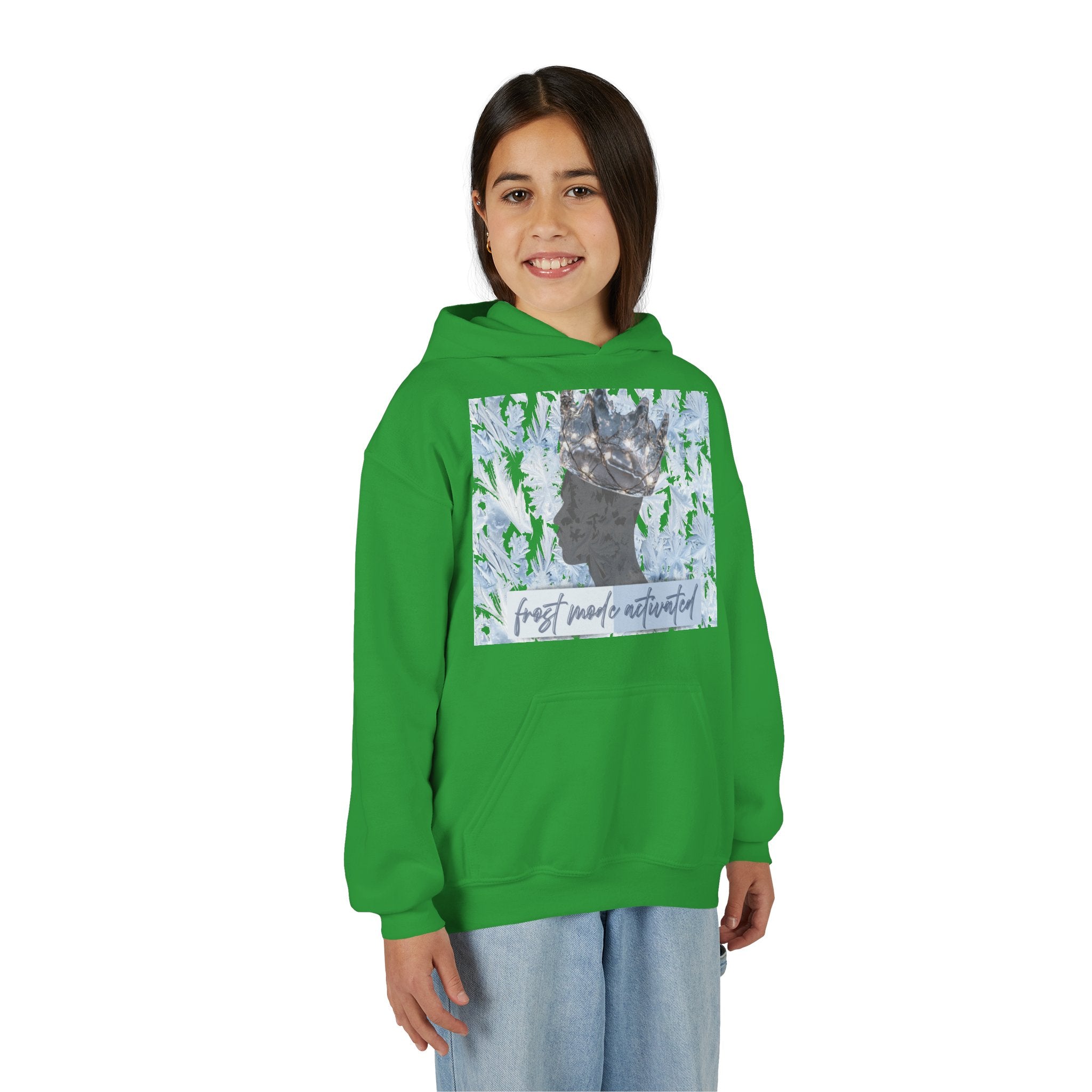 Youth Hoodie — "Frost Mode Activated" Graphic Sweatshirt