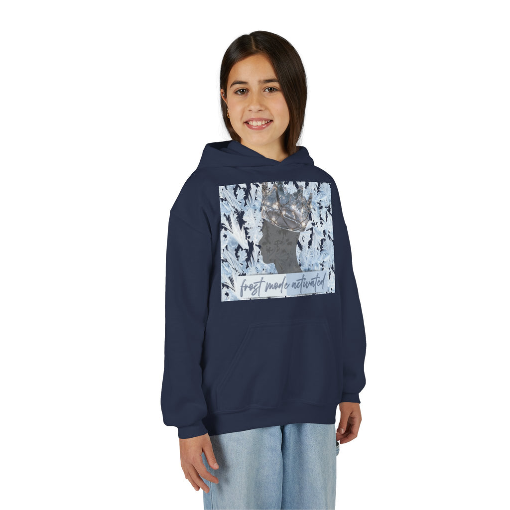 Youth Hoodie — "Frost Mode Activated" Graphic Sweatshirt